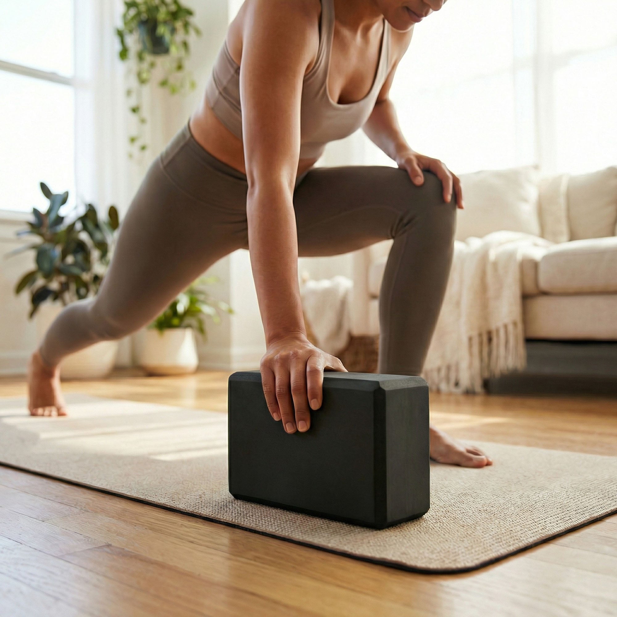 Anna-Kaci 2-PC Yoga Block for Stability Balance and Flexibility Support