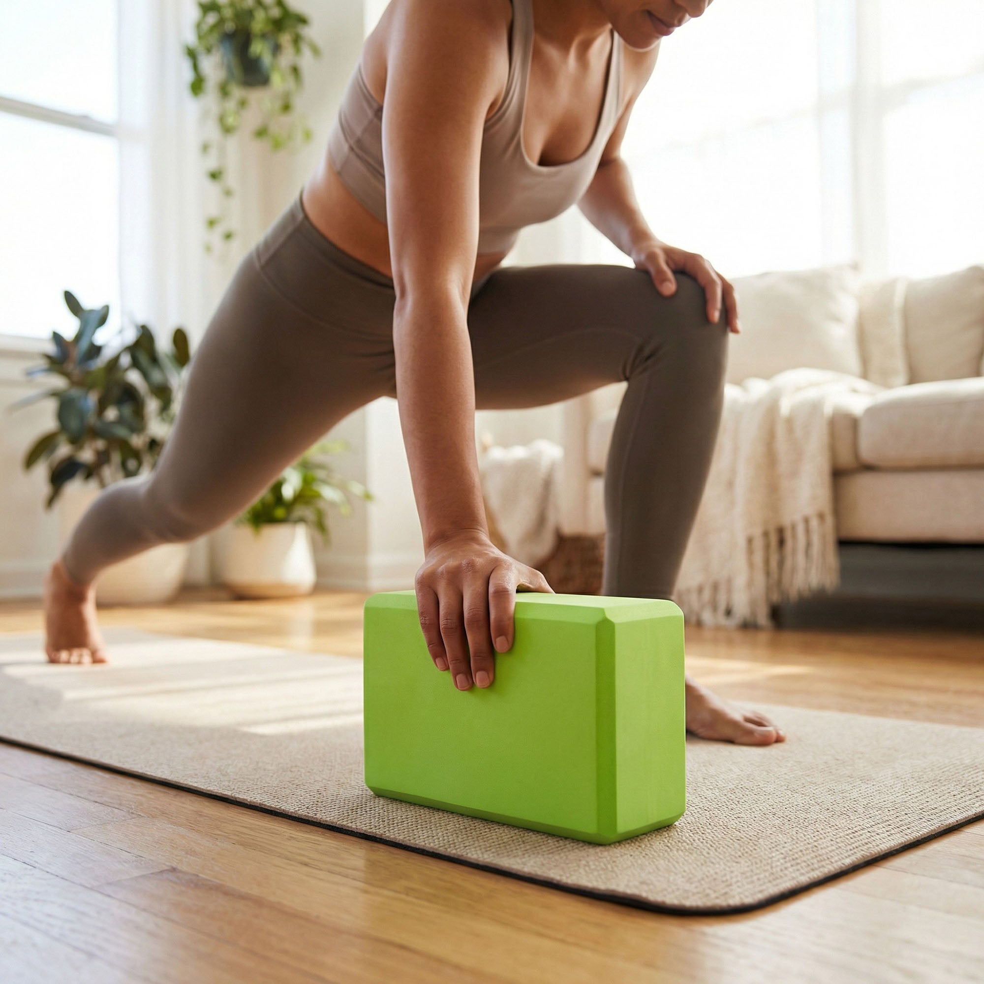 Anna-Kaci 2-PC Yoga Block for Stability Balance and Flexibility Support