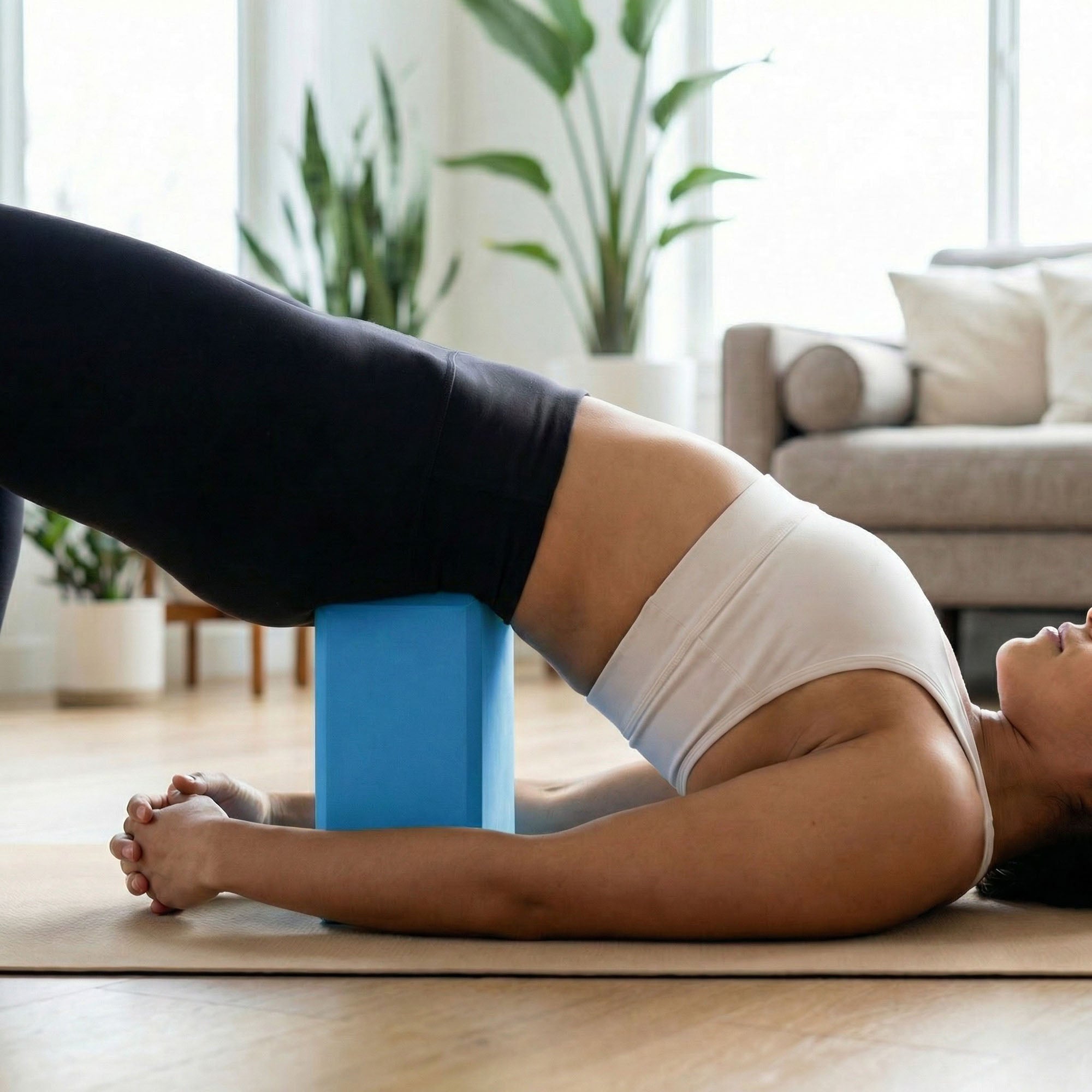 Anna-Kaci 2-PC Yoga Block for Stability Balance and Flexibility Support