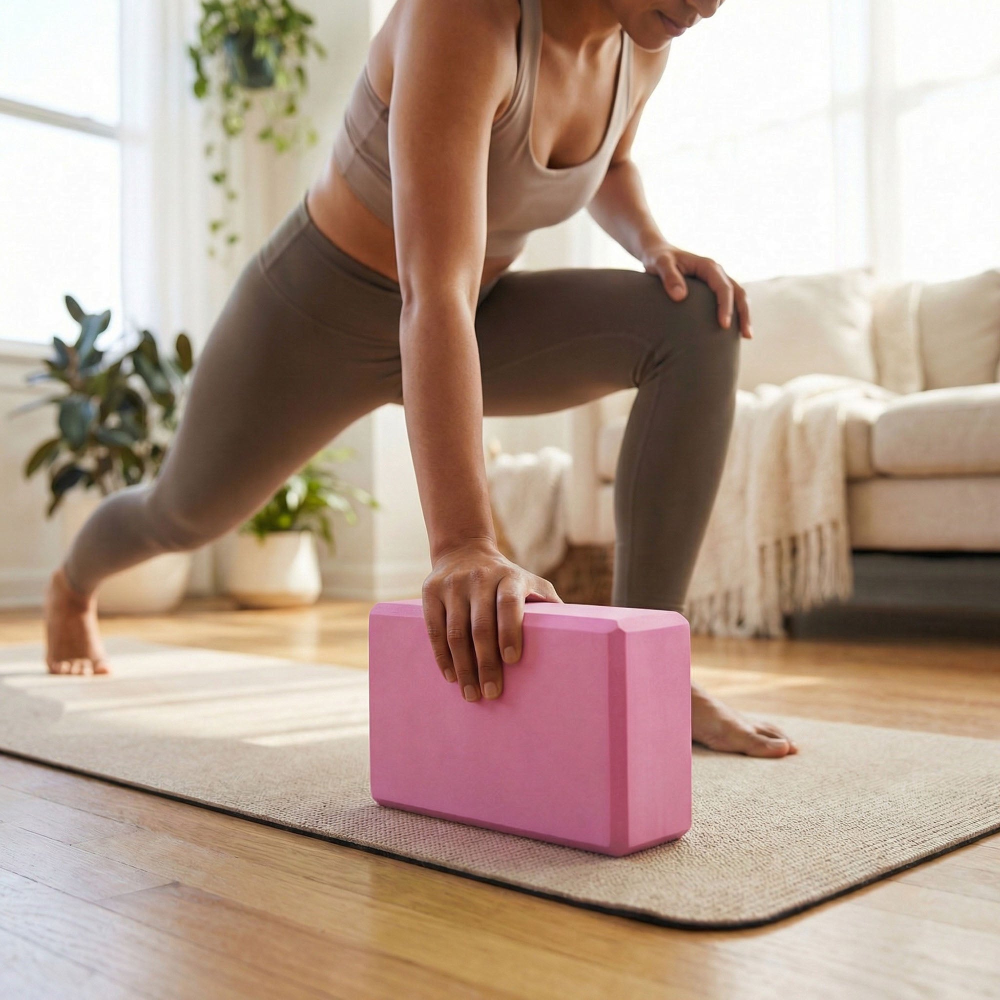 Anna-Kaci 2-PC Yoga Block for Stability Balance and Flexibility Support