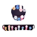 Anna-Kaci Fabric Mouse Pad and Wrist Rest Set with Ergonomic Support Cute Paw Print Design