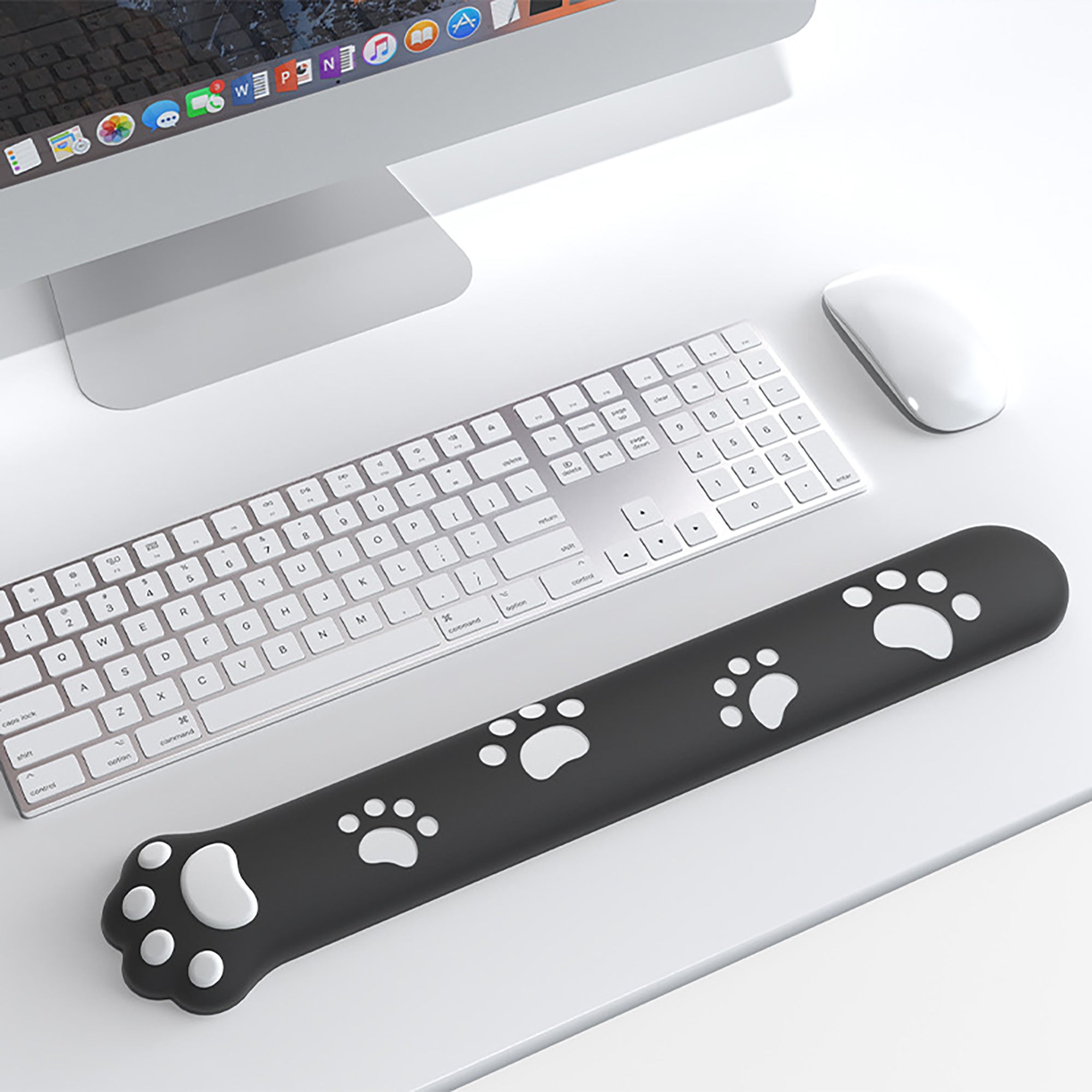 Anna-Kaci Soft Fabric Keyboard Wrist Rest with Ergonomic Cushion Support