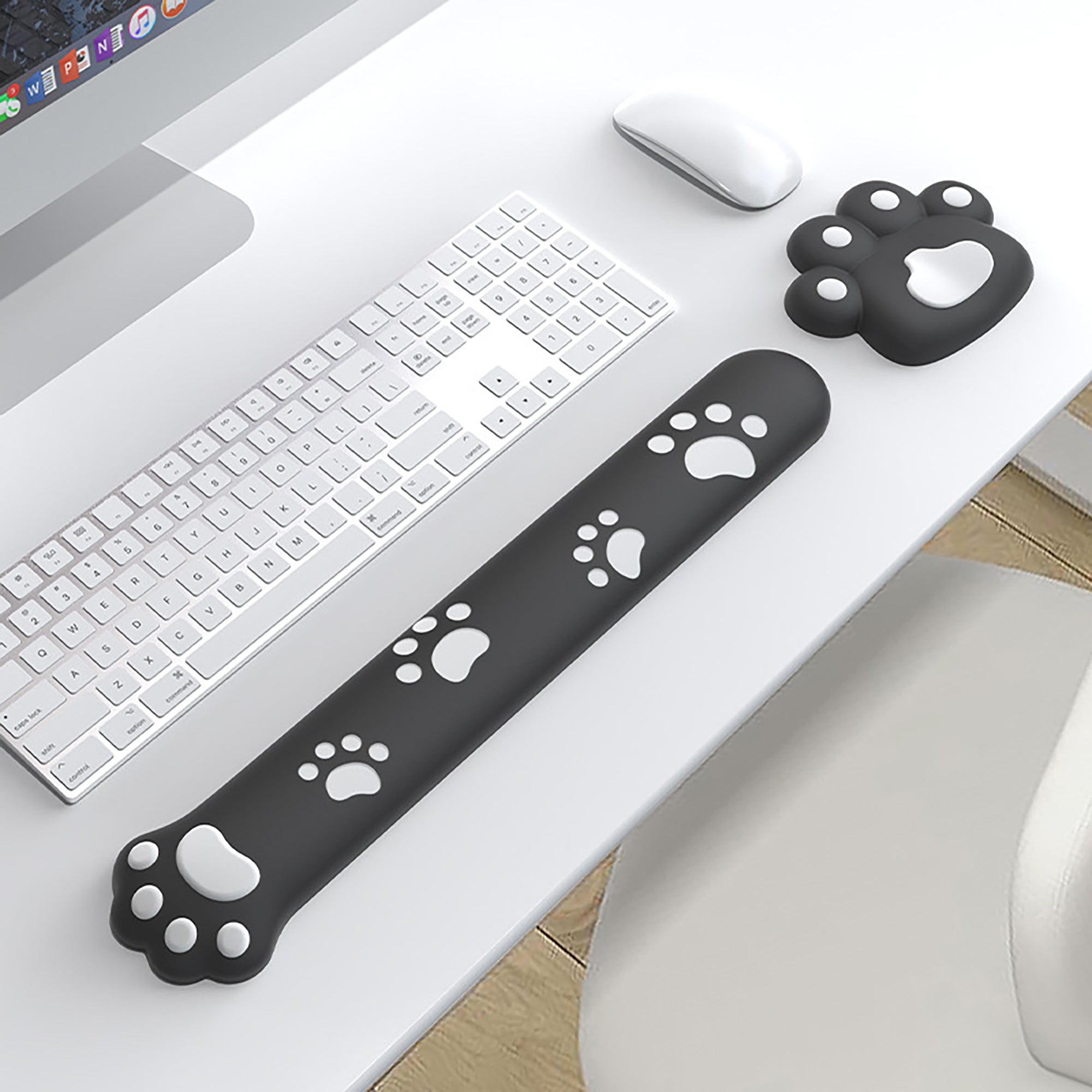 Anna-Kaci Soft Fabric Keyboard Wrist Rest with Ergonomic Cushion Support