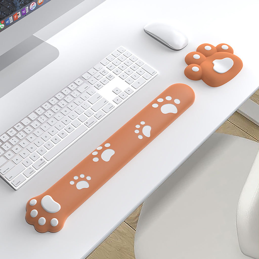 Anna-Kaci Soft Fabric Keyboard Wrist Rest with Ergonomic Cushion Support