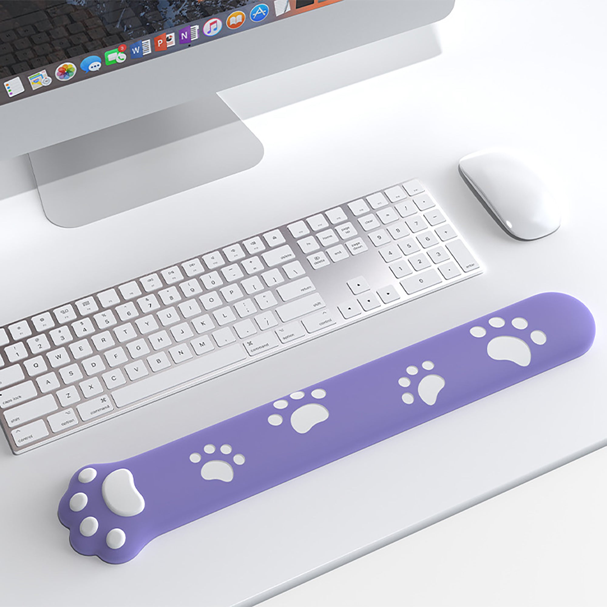 Anna-Kaci Soft Fabric Keyboard Wrist Rest with Ergonomic Cushion Support