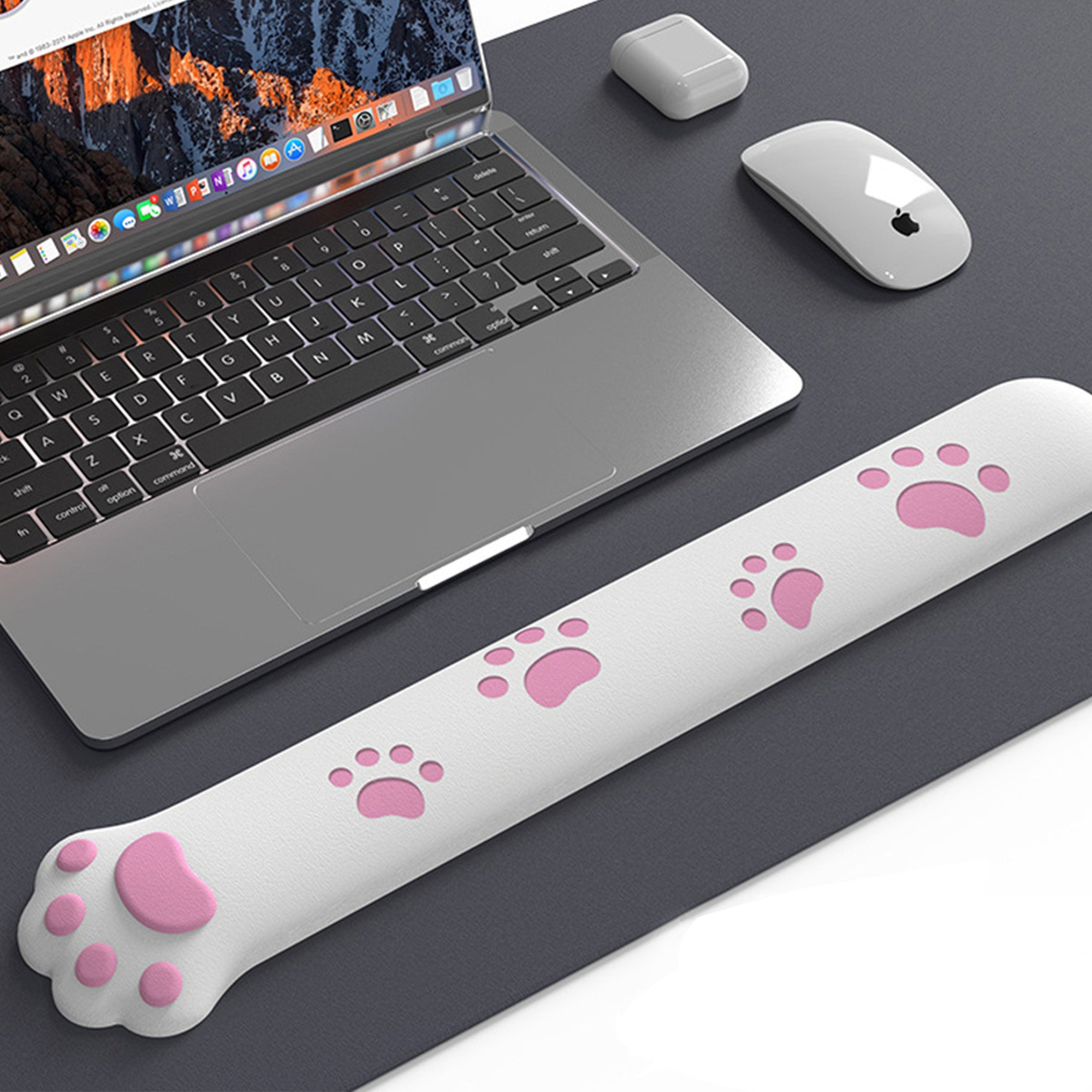 Anna-Kaci Soft Fabric Keyboard Wrist Rest with Ergonomic Cushion Support