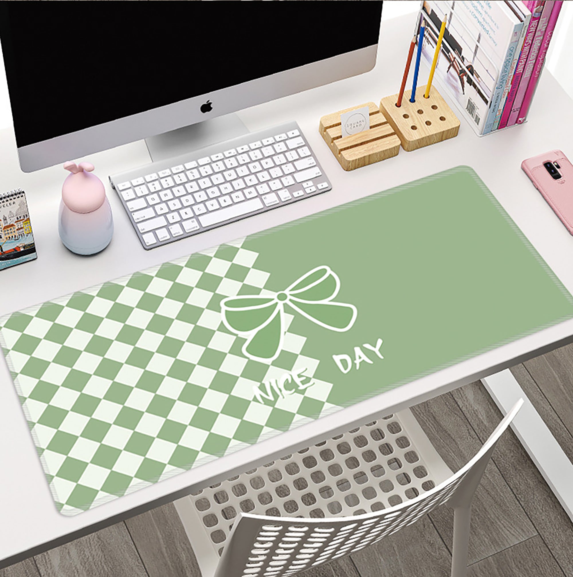 Anna-Kaci Large Fabric Desk Mouse Pad with Smooth Surface and Non Slip Base