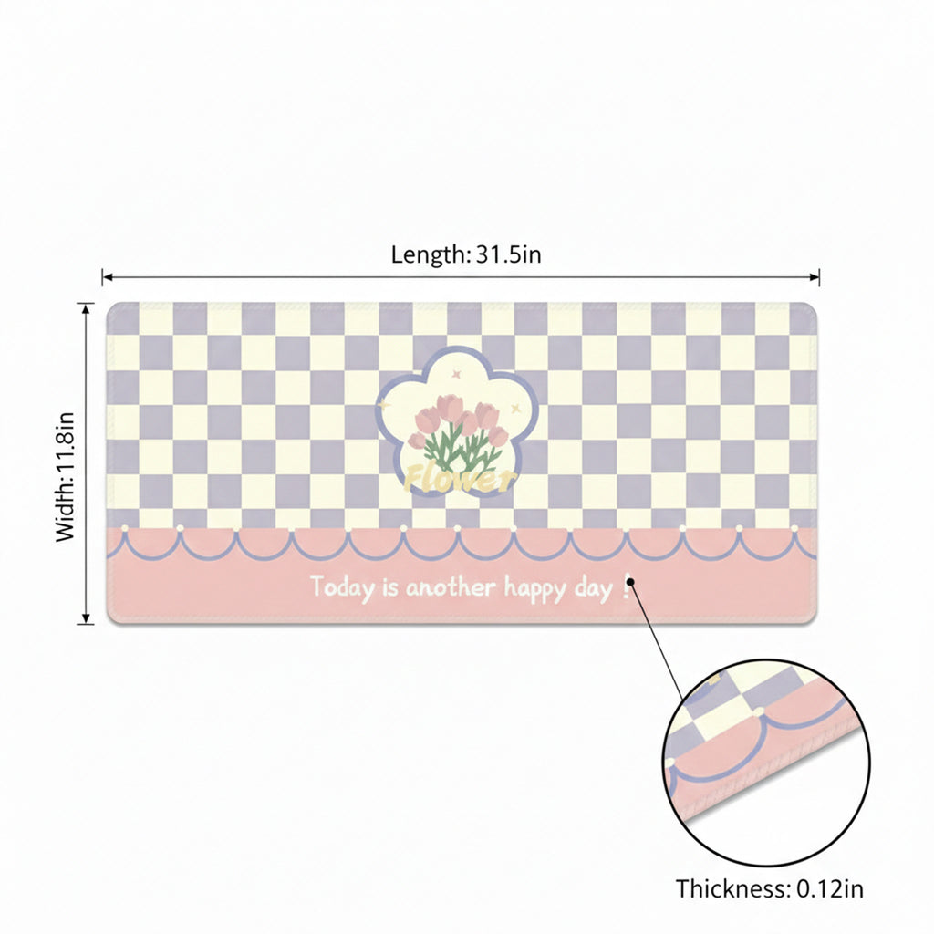 Anna-Kaci Large Fabric Desk Mouse Pad with Smooth Surface and Non Slip Base