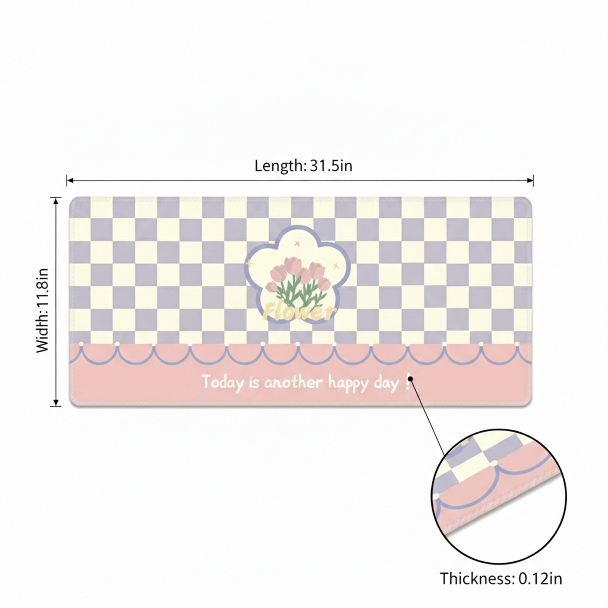 Anna-Kaci Large Fabric Desk Mouse Pad with Smooth Surface and Non Slip Base