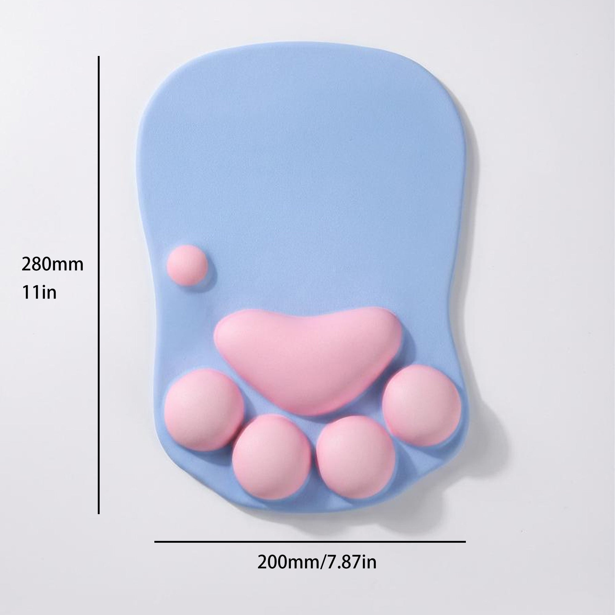Anna-Kaci Soft Cloth Surface Mouse Pad with Cushioned Wrist Support and Non Slip Base