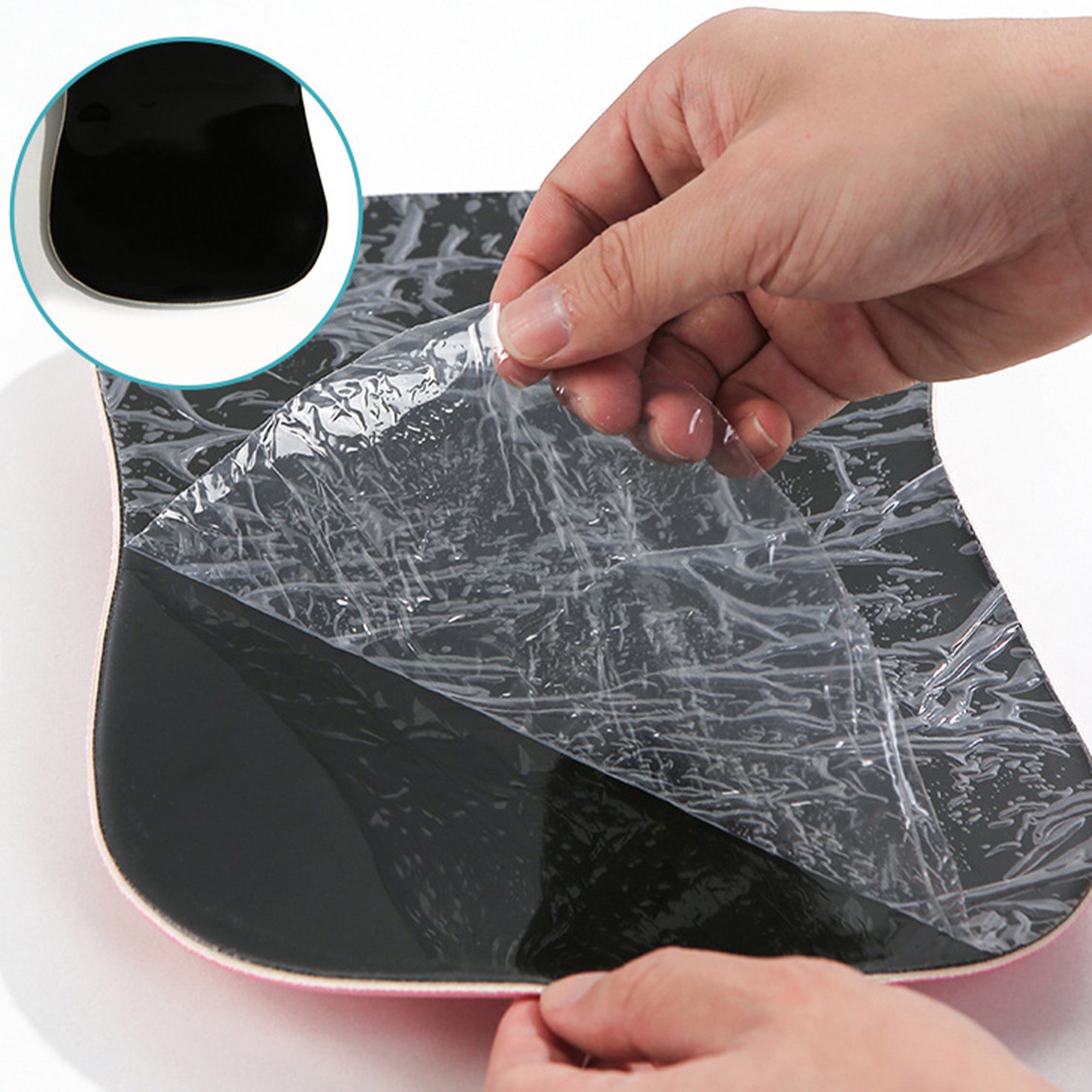 Anna-Kaci Soft Cloth Surface Mouse Pad with Cushioned Wrist Support and Non Slip Base