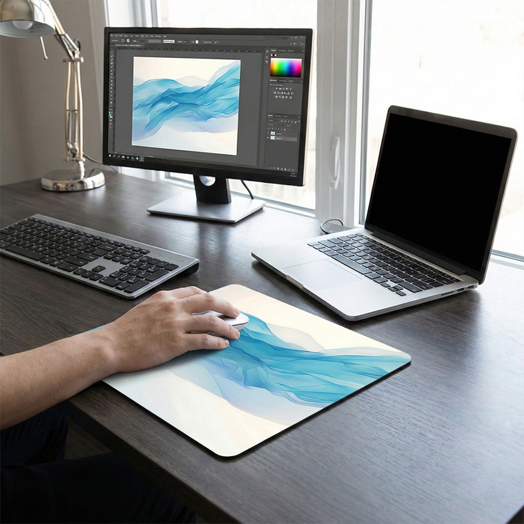 Anna-Kaci Fabric Surface Mouse Pad with Non Slip Base Smooth Tracking Desk Accessory