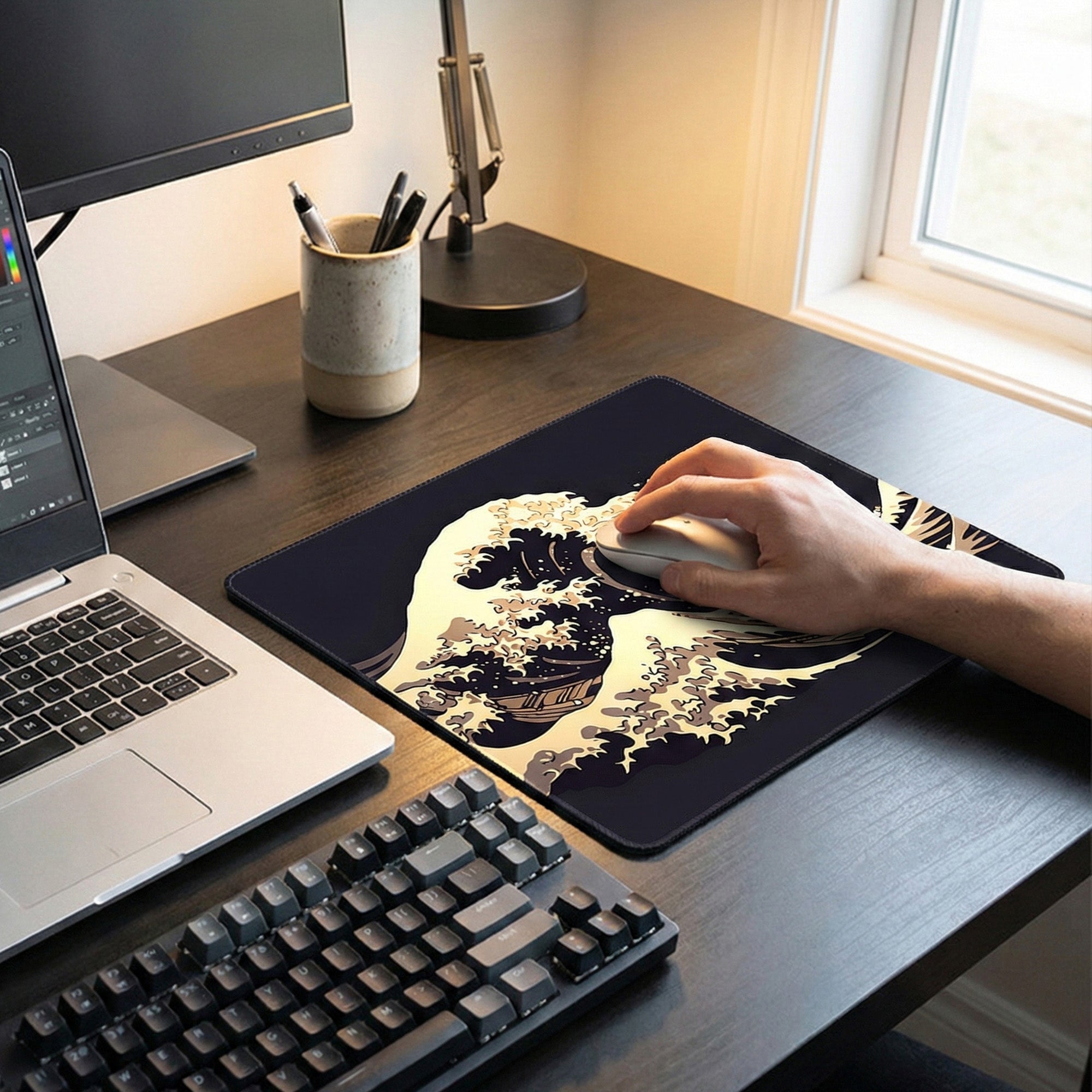 Anna-Kaci Mouse Pad with Anti Slip Base High Precision Tracking for Office Work Gaming and Home Desks
