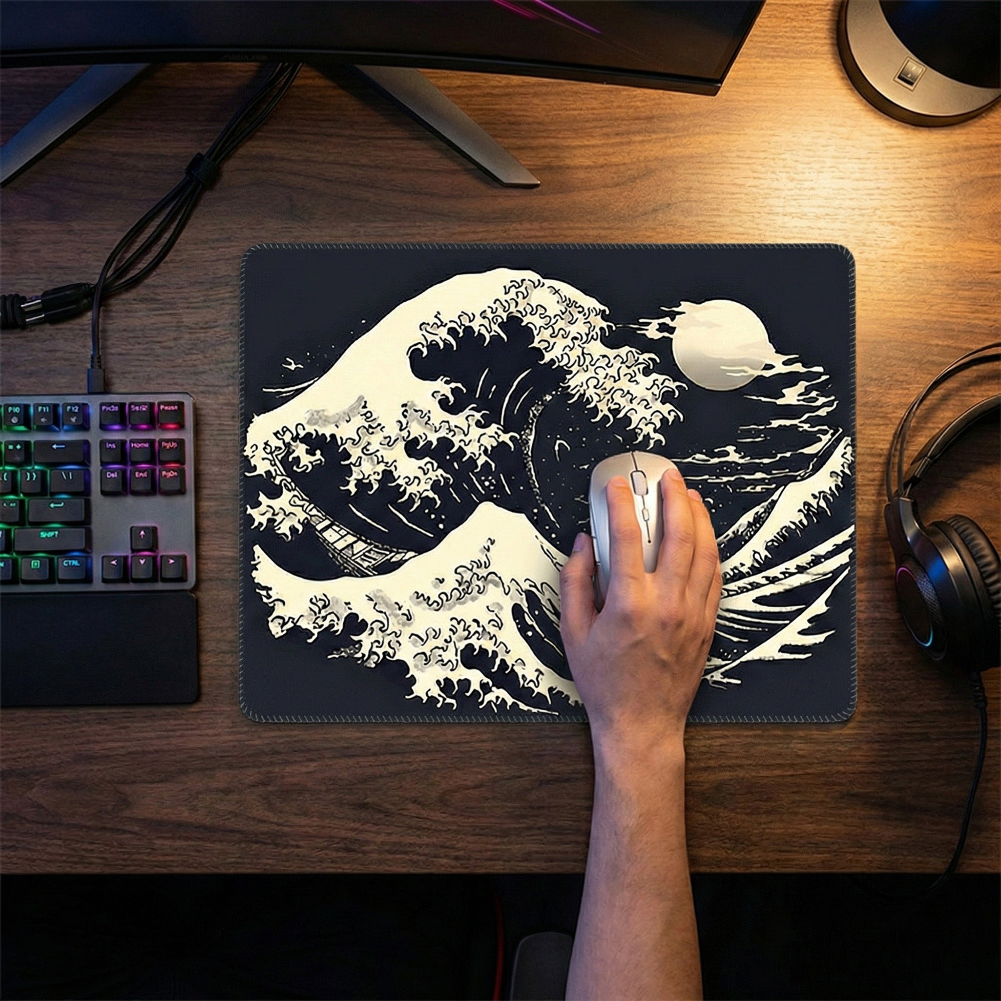 Anna-Kaci Mouse Pad with Anti Slip Base High Precision Tracking for Office Work Gaming and Home Desks