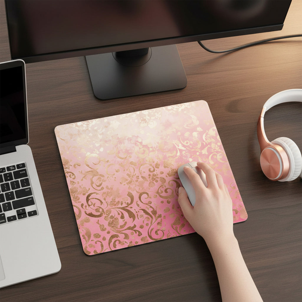 Anna-Kaci Mouse Pad with Non Slip Rubber Base and Decorative Botanical Design