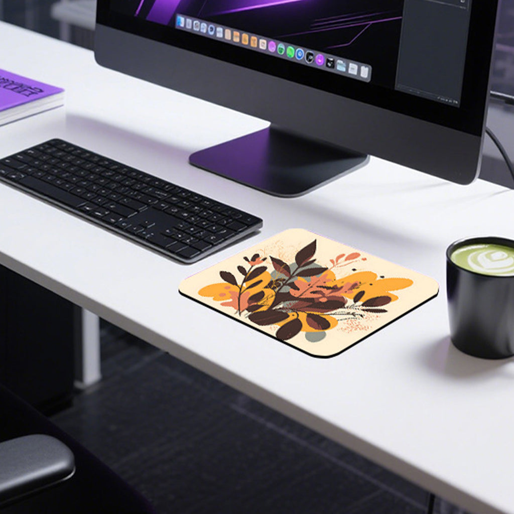 Anna-Kaci Mouse Pad with Non Slip Rubber Base and Decorative Botanical Design