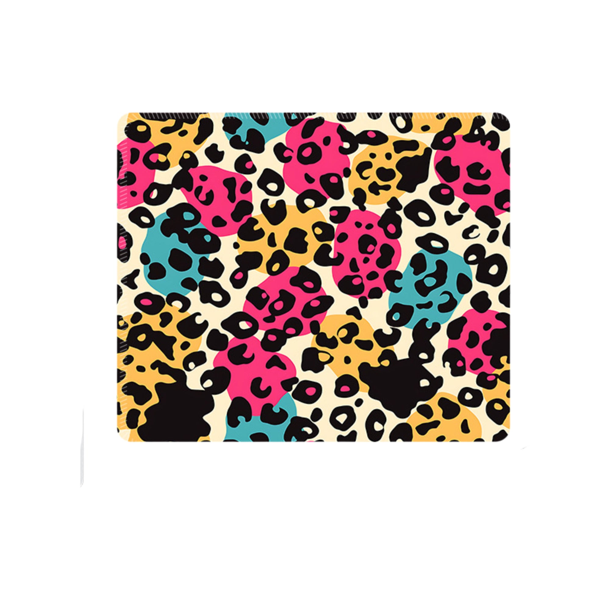 Anna-Kaci Colorful Leopard Print Mouse Pad with Non Slip Rubber Base and Smooth Fabric Surface