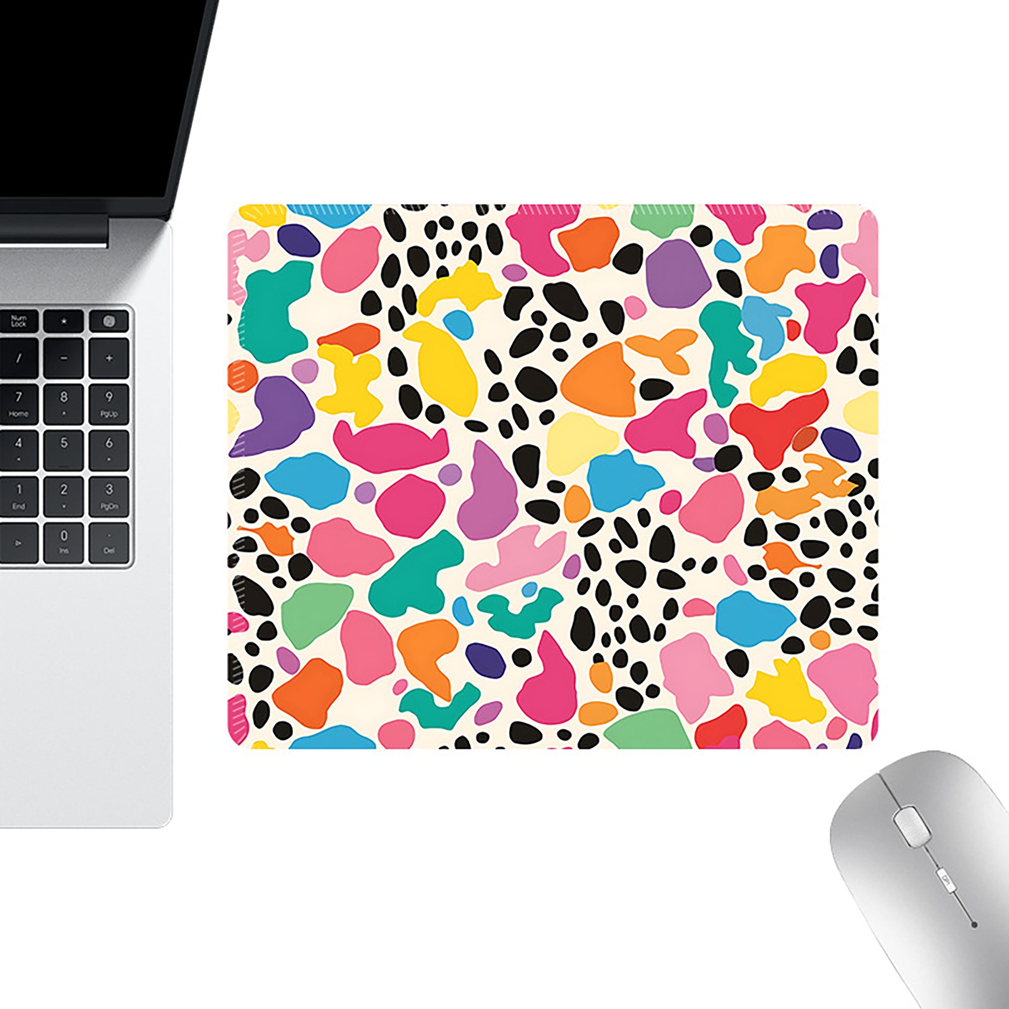 Anna-Kaci Colorful Leopard Print Mouse Pad with Non Slip Rubber Base and Smooth Fabric Surface