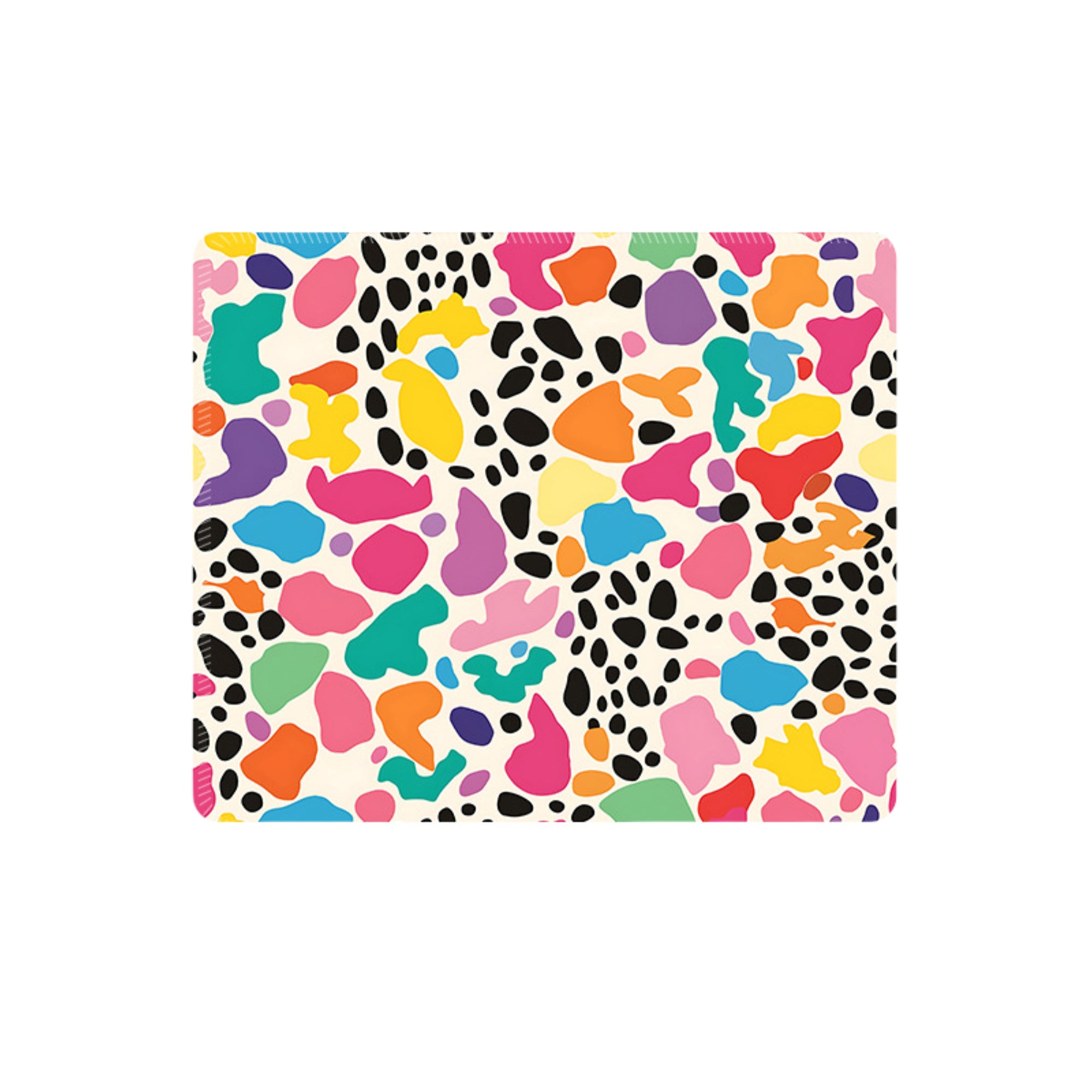 Anna-Kaci Colorful Leopard Print Mouse Pad with Non Slip Rubber Base and Smooth Fabric Surface