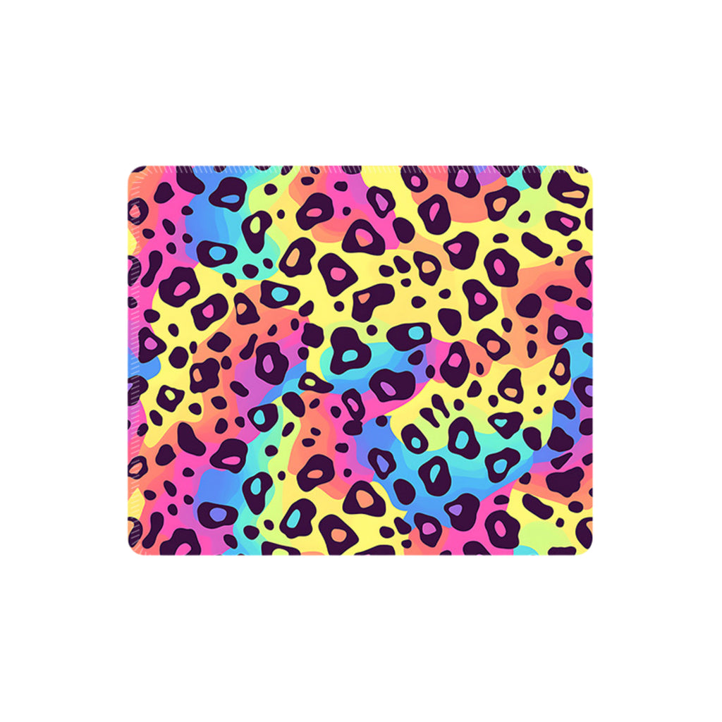 Anna-Kaci Colorful Leopard Print Mouse Pad with Non Slip Rubber Base and Smooth Fabric Surface
