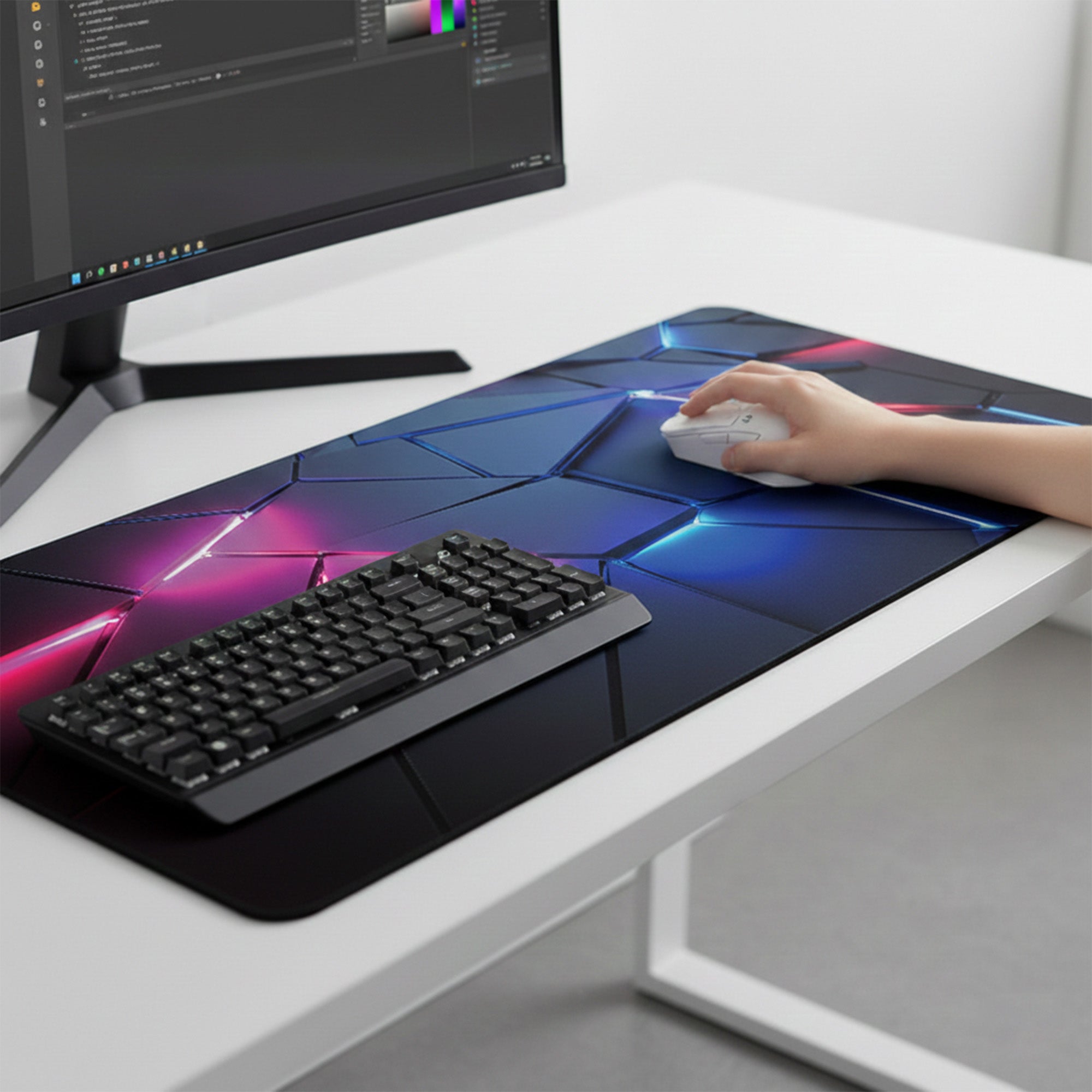 Anna-Kaci Extended Gaming Mouse Pad with Smooth Tracking Surface Non Slip Rubber Base