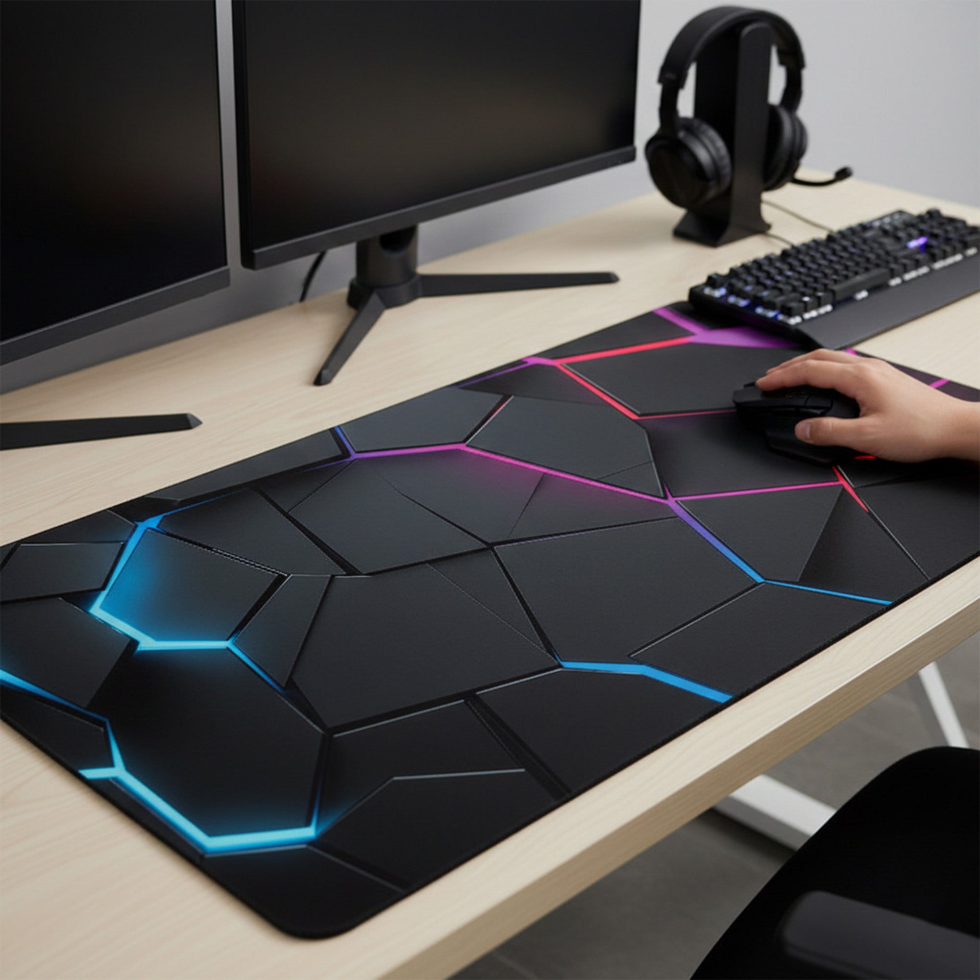 Anna-Kaci Extended Gaming Mouse Pad with Smooth Tracking Surface Non Slip Rubber Base