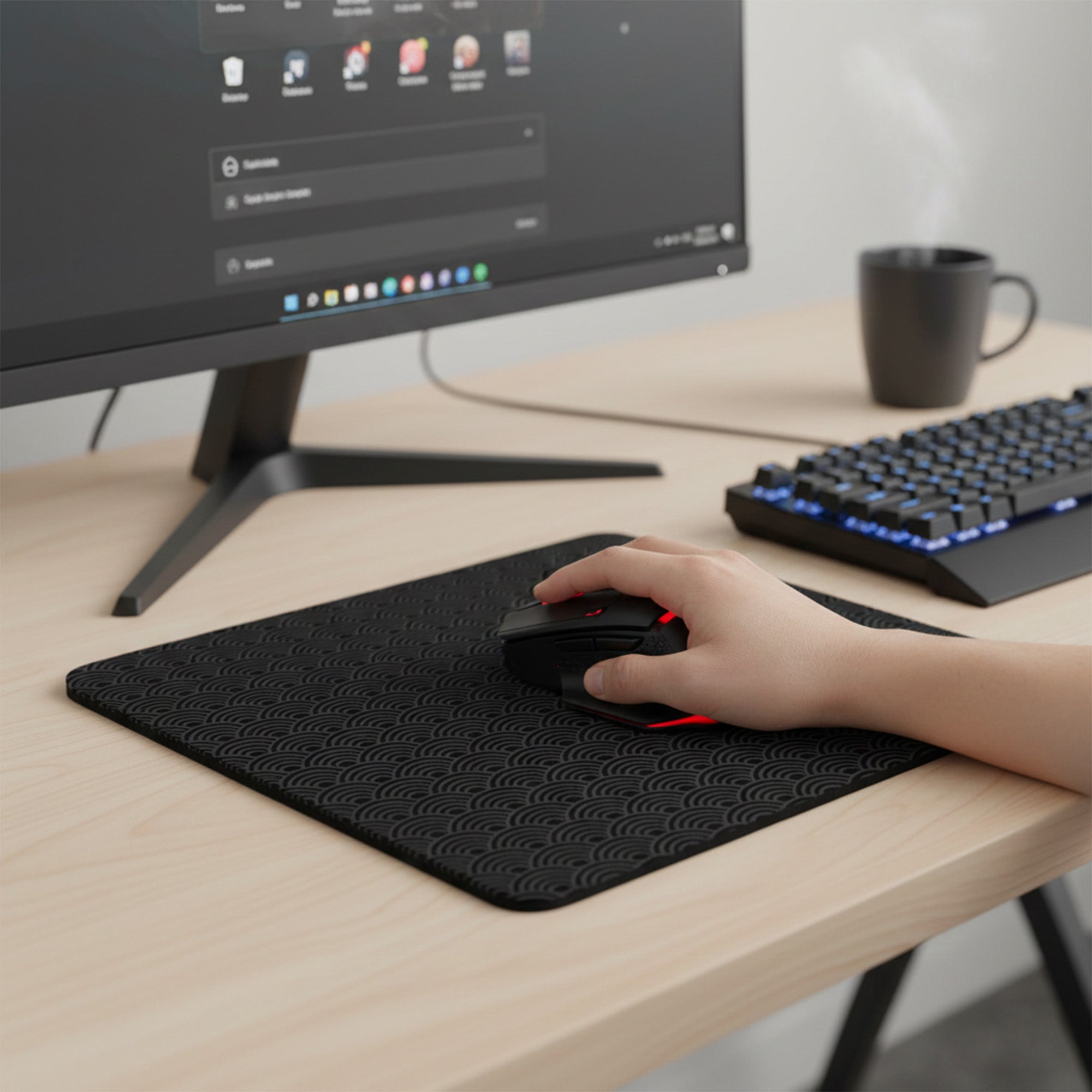 Anna-Kaci Office Work Gaming Mouse Pad with Non Slip Rubber Base