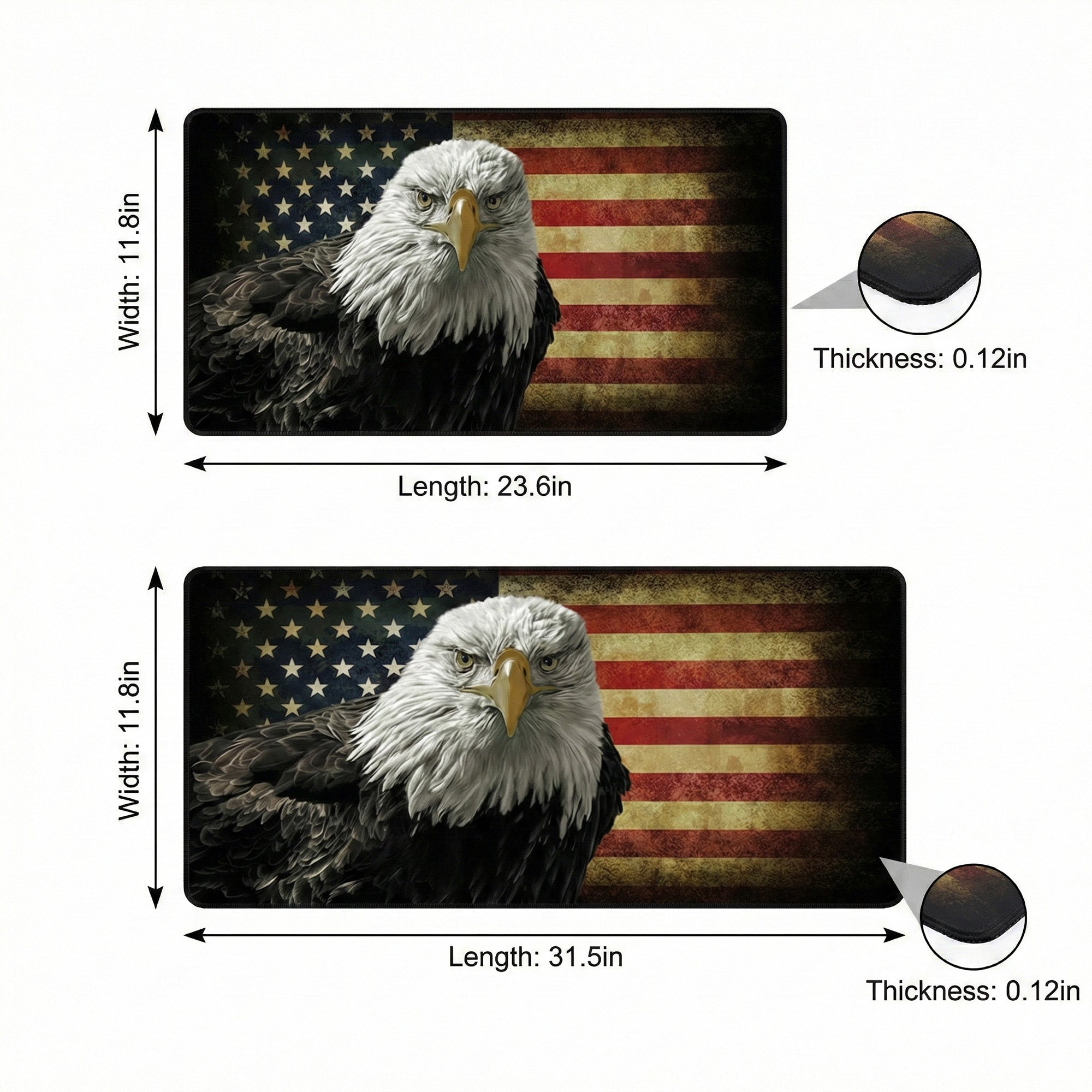 Anna-Kaci Extended Gaming Mouse Pad with Non Slip Rubber Base Stitched Edges and Smooth Precision Surface