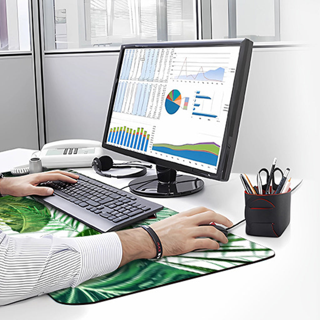 Anna-Kaci Extended Gaming Mouse Pad with Non Slip Rubber Base Stitched Edges and Smooth Precision Surface