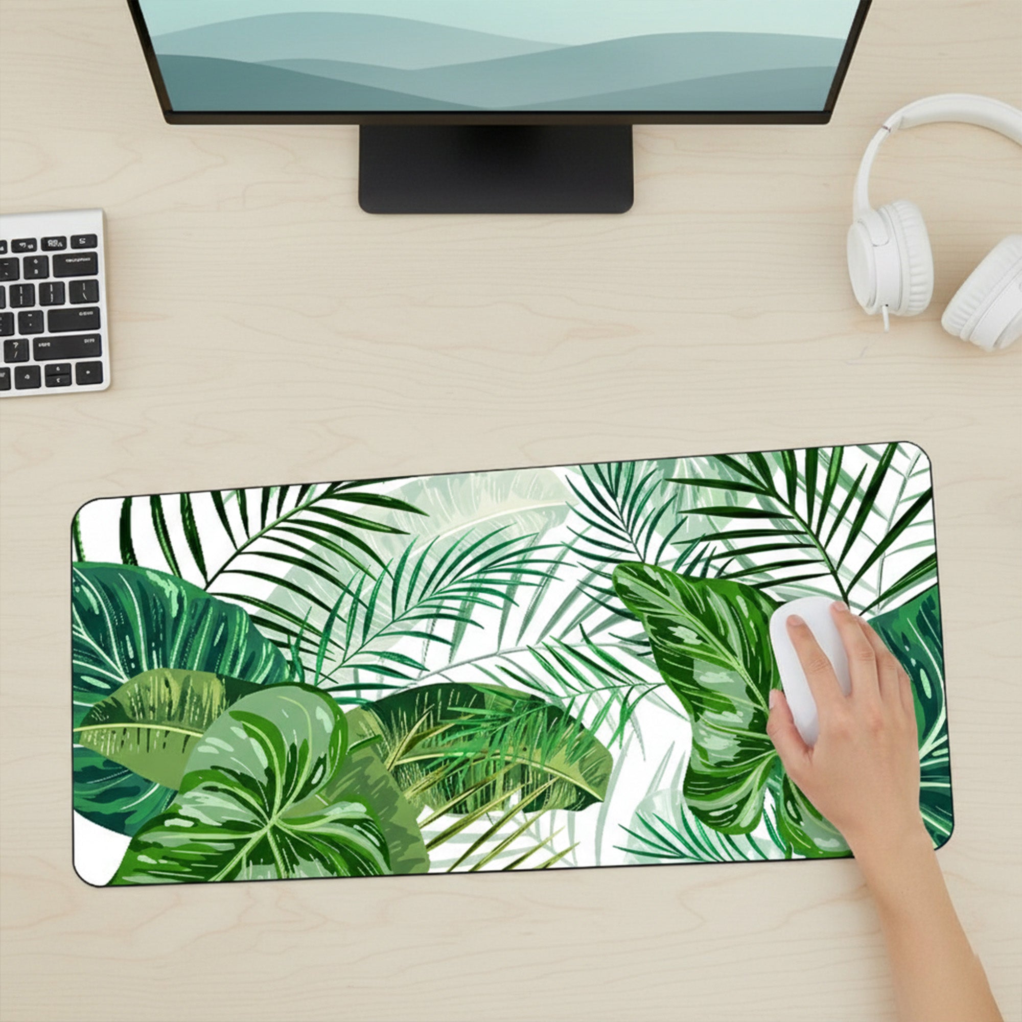 Anna-Kaci Extended Gaming Mouse Pad with Non Slip Rubber Base Stitched Edges and Smooth Precision Surface