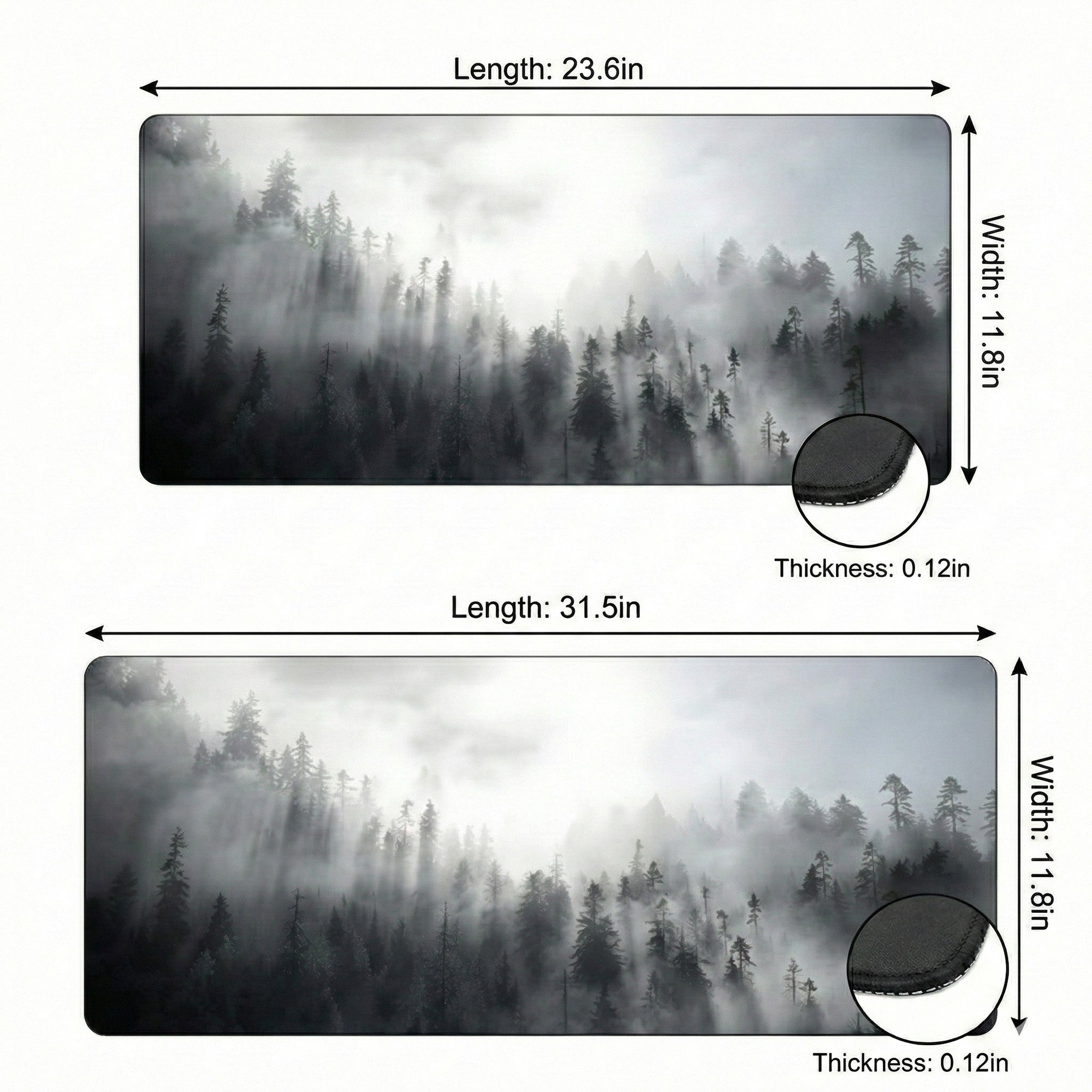 Anna-Kaci Extended Gaming Mouse Pad with Non Slip Rubber Base Stitched Edges and Smooth Precision Surface