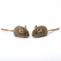 Anna-Kaci Plush Mouse Cat Toys 2-Pack Soft Faux Fur Design with Tails for Interactive Play