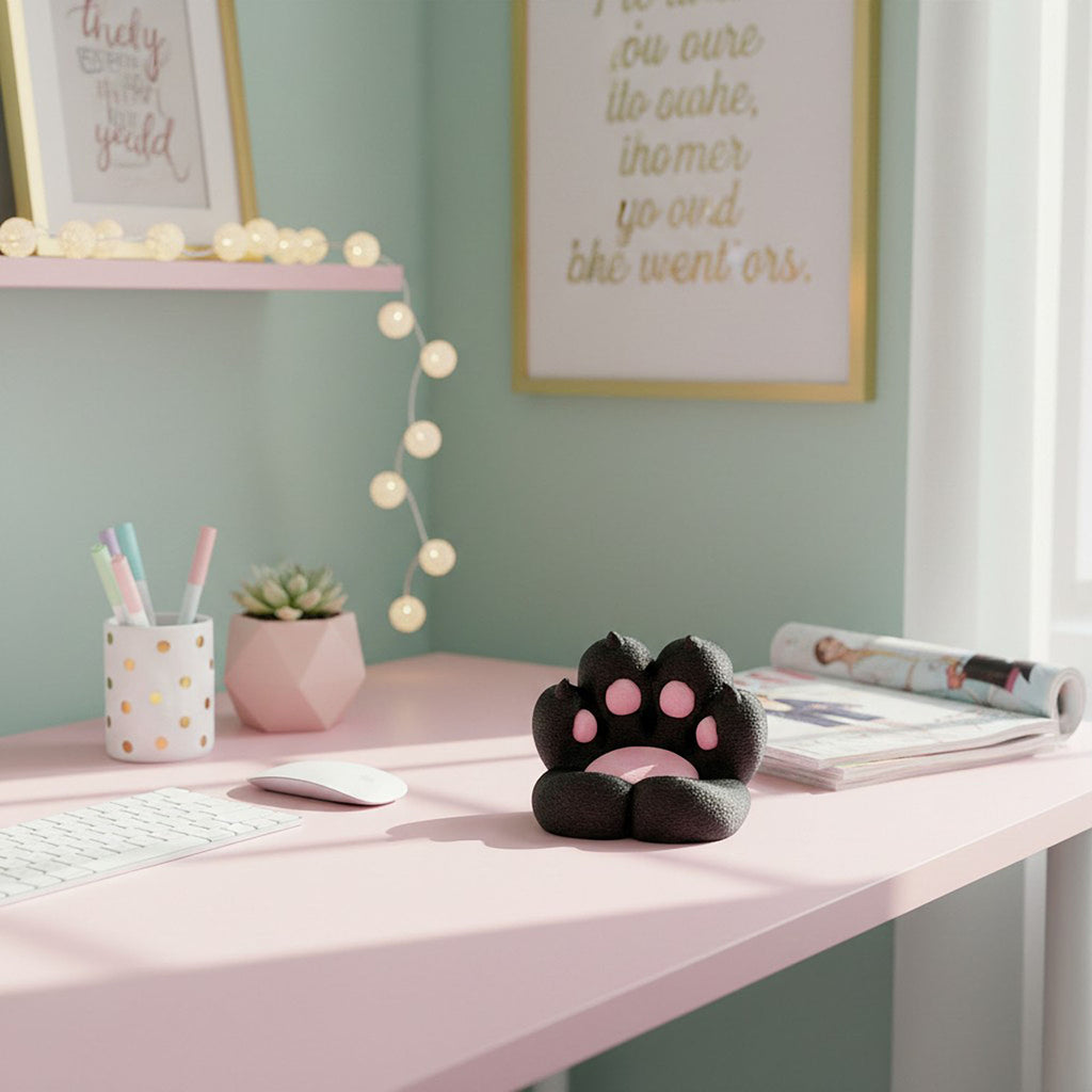 Anna-Kaci Paw Shape Desk Toy Phone Stand Soft Squishy Decorative Desktop Accessory