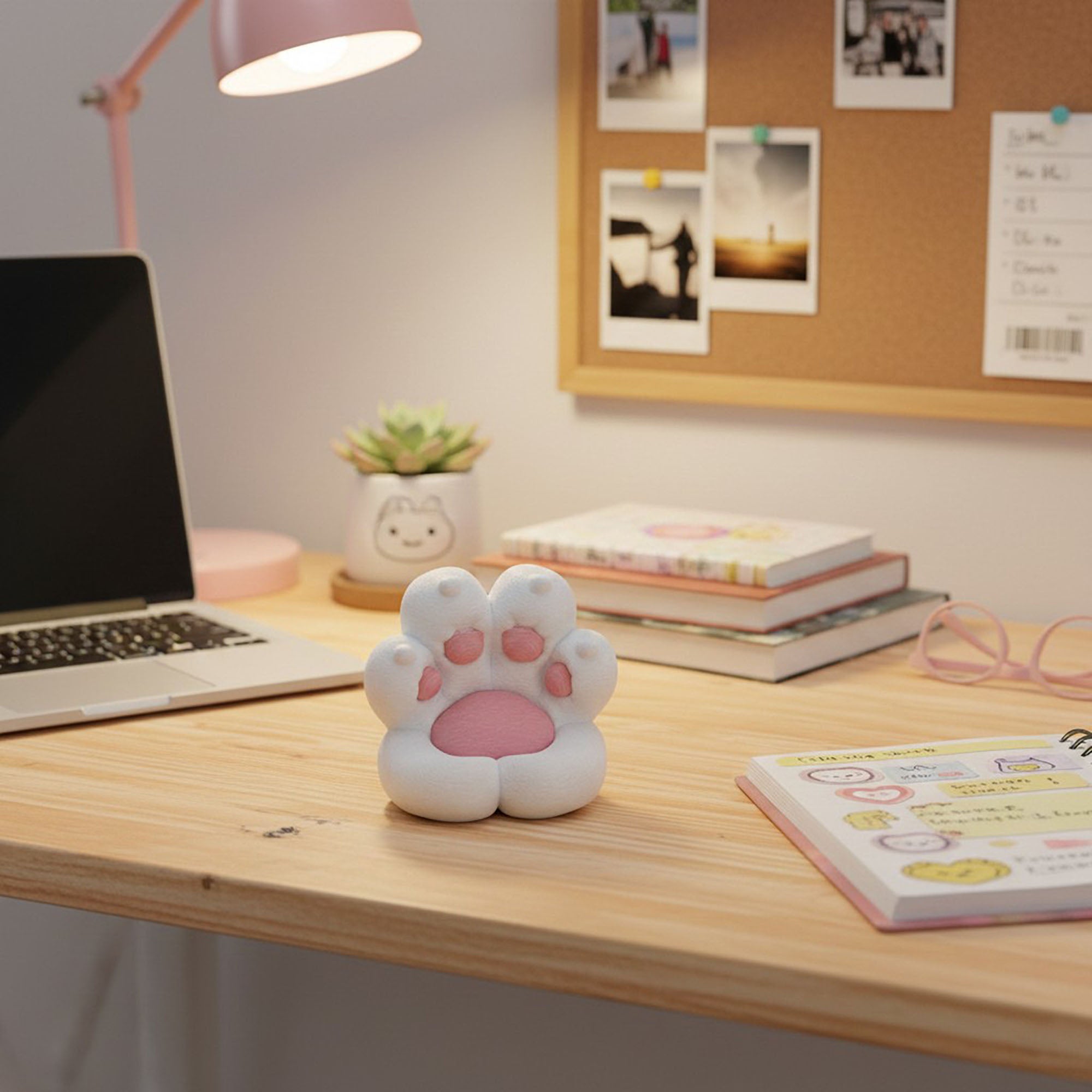 Anna-Kaci Paw Shape Desk Toy Phone Stand Soft Squishy Decorative Desktop Accessory
