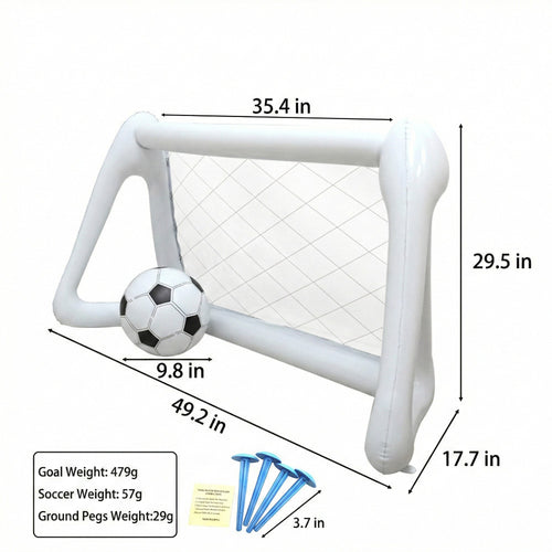 Anna-Kaci Inflatable Soccer Goal with Net Portable Backyard Lawn and Park Play