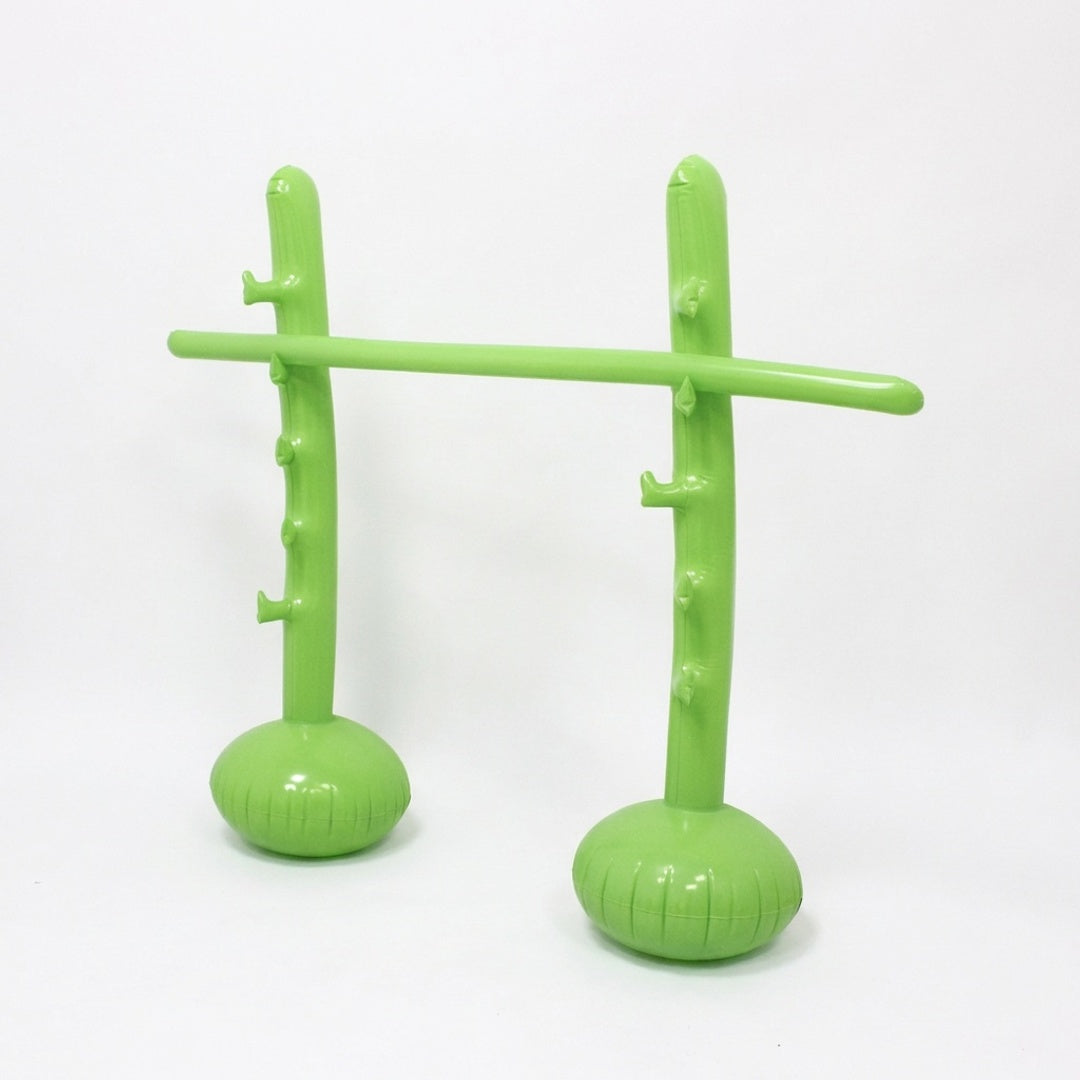 Anna-Kaci Portable Inflatable Limbo Game Set for Kids Backyard Party Jump Bar PVC Outdoor Lawn Family Game
