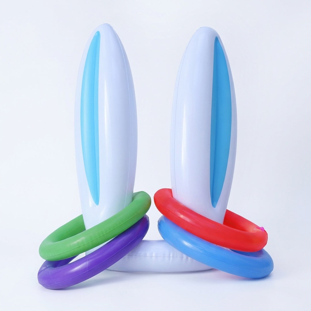 Anna-Kaci Easter Bunny Ears Ring Toss Game Inflatable Party Toss Game Kids Outdoor Family Holiday Game