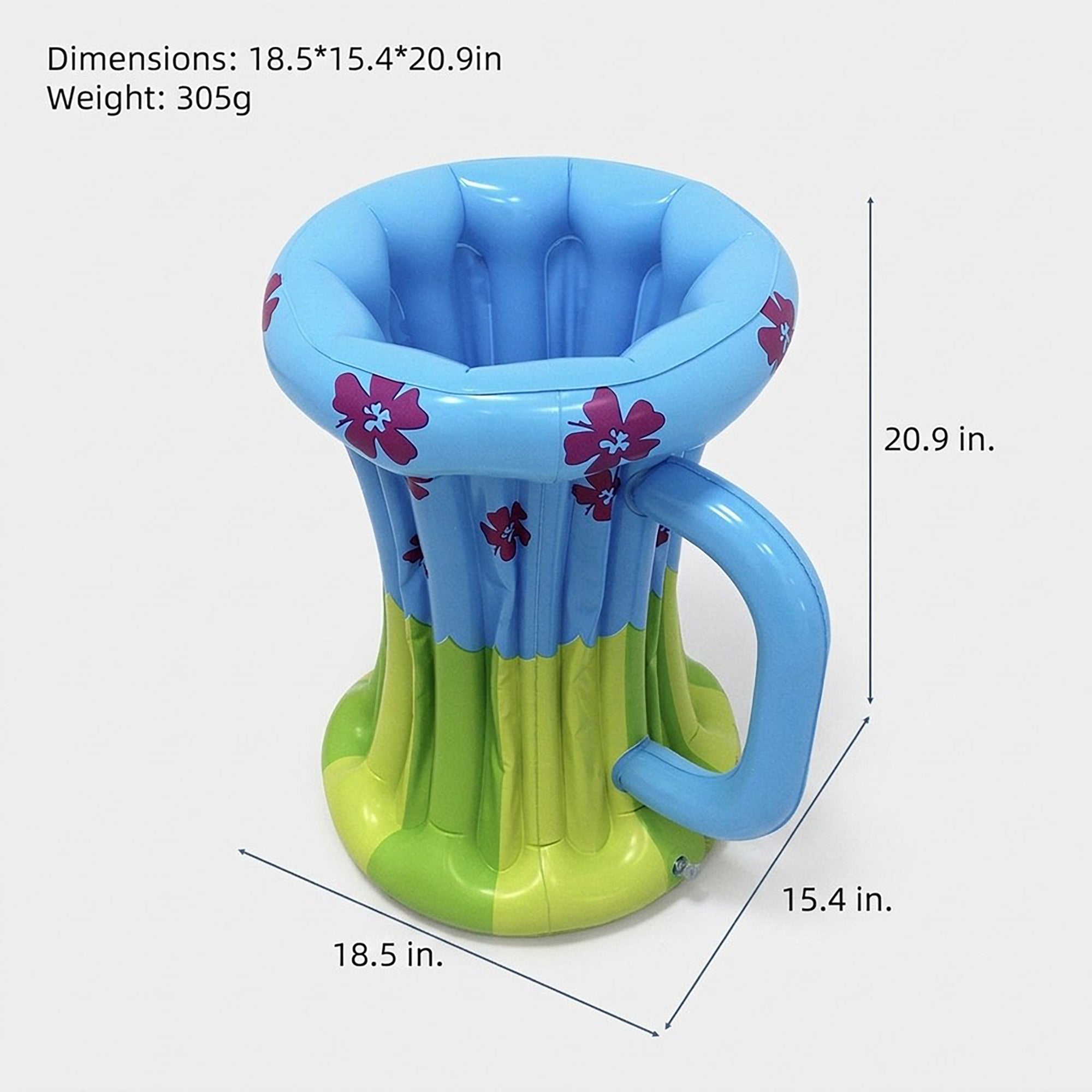 Anna-Kaci Inflatable Beer Mug Drink Cooler Ice Bucket Pool Party Beverage Cooler Floating Drink Holder