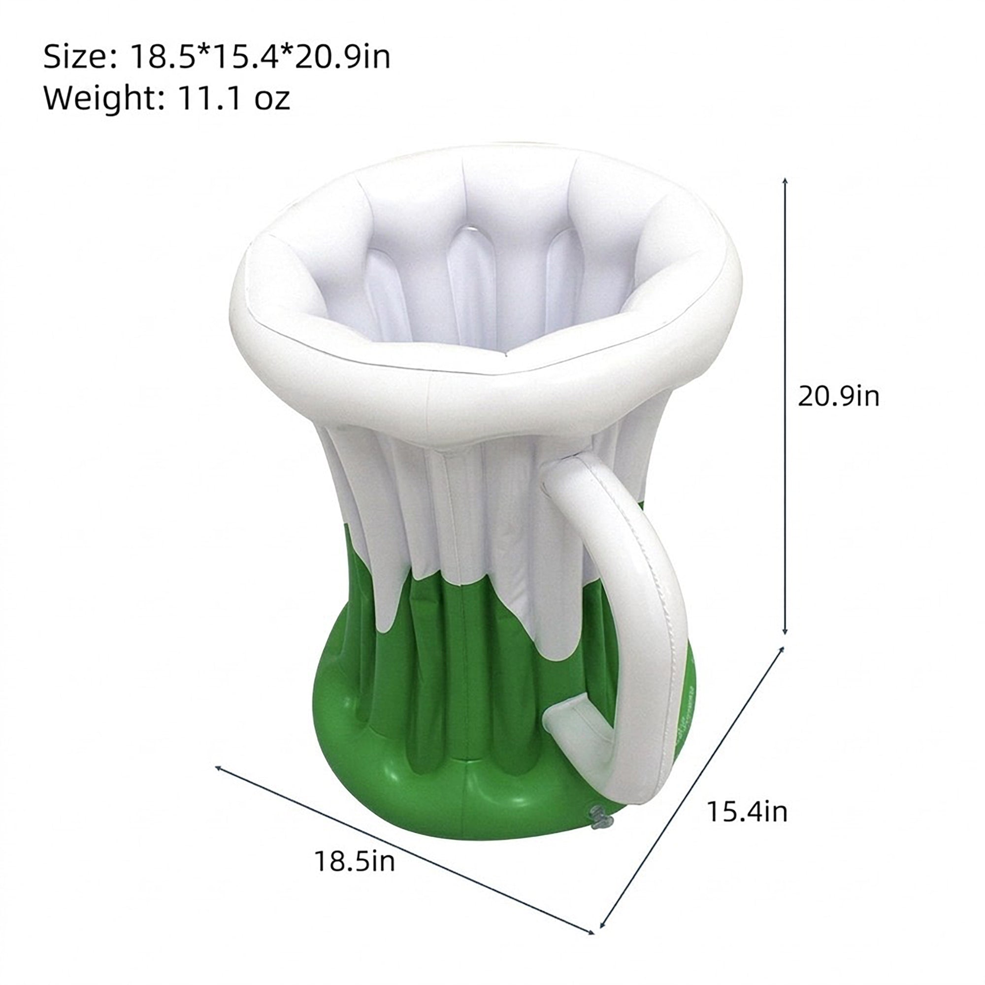 Anna-Kaci Inflatable Beer Mug Drink Cooler Ice Bucket Pool Party Beverage Cooler Floating Drink Holder