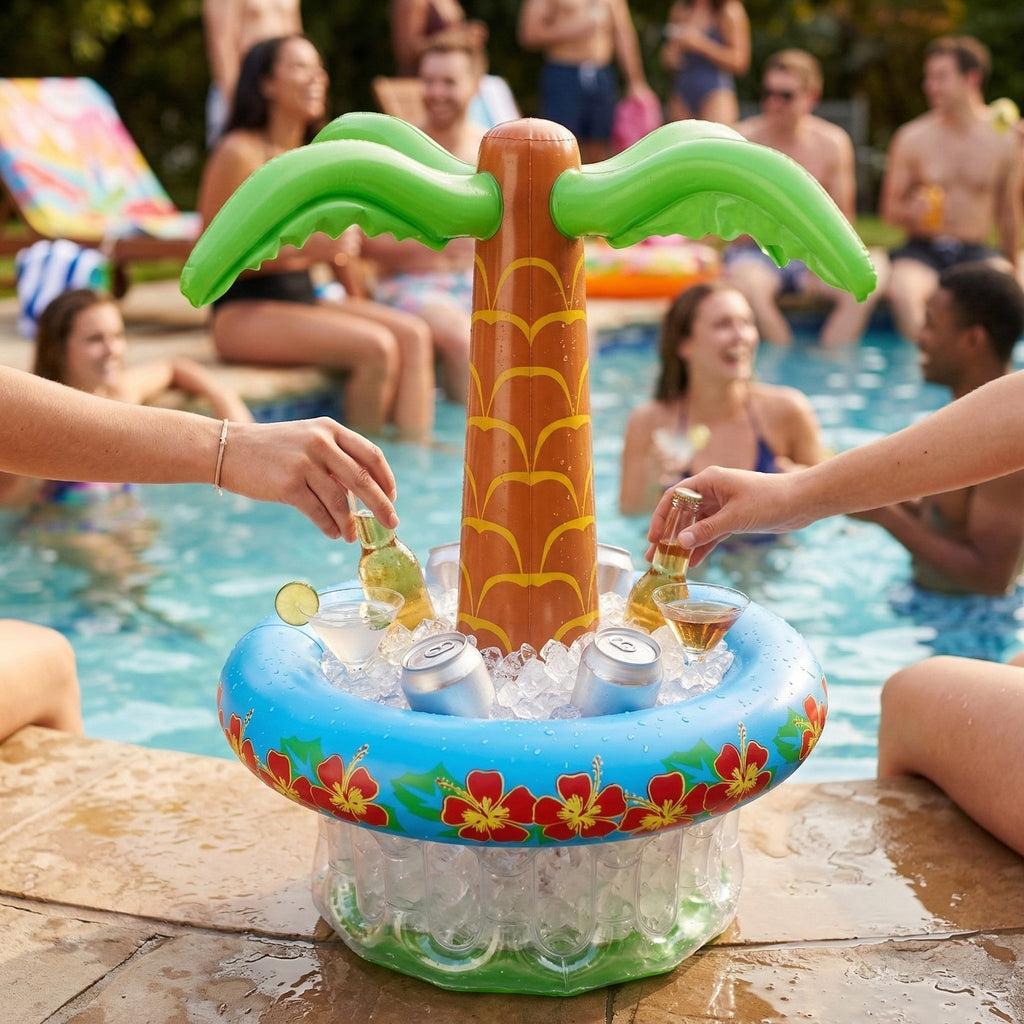 Anna-Kaci Inflatable Tree Drink Cooler Pool Party Ice Bucket Floating Beverage Bar