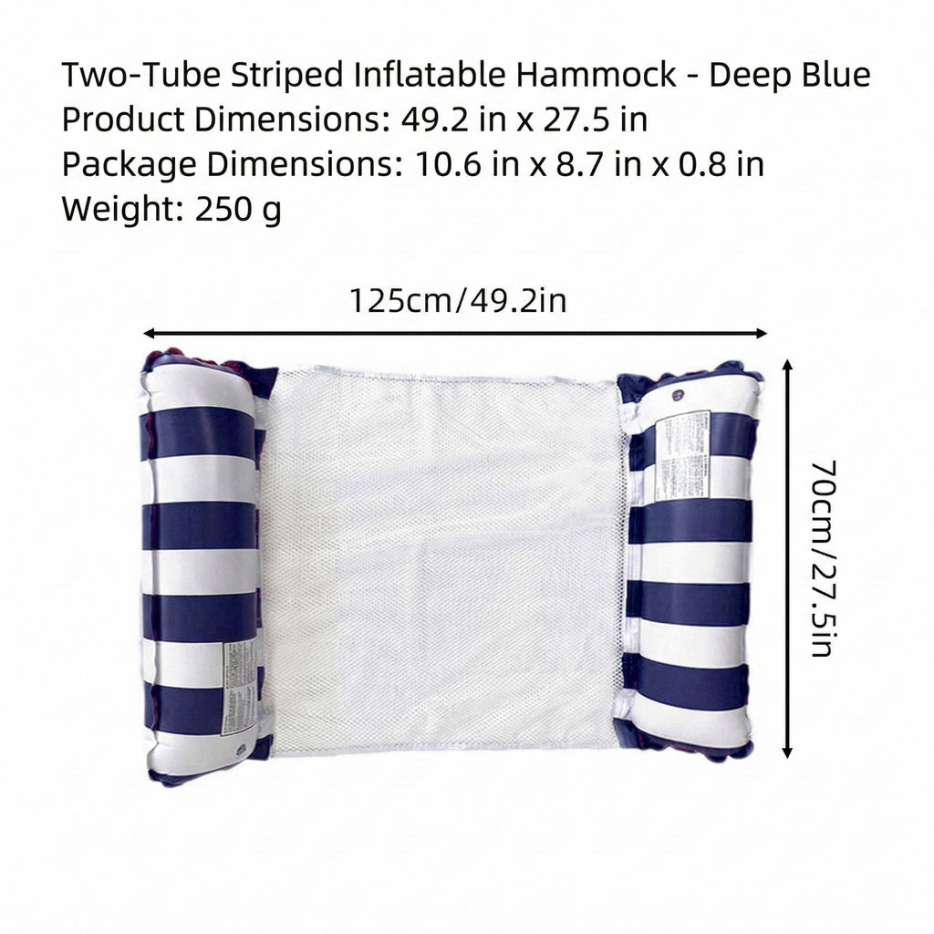 Anna-Kaci Inflatable Pool Hammock Float Lounge with Mesh Seat and Headrest for Swimming Pool Water Relaxation