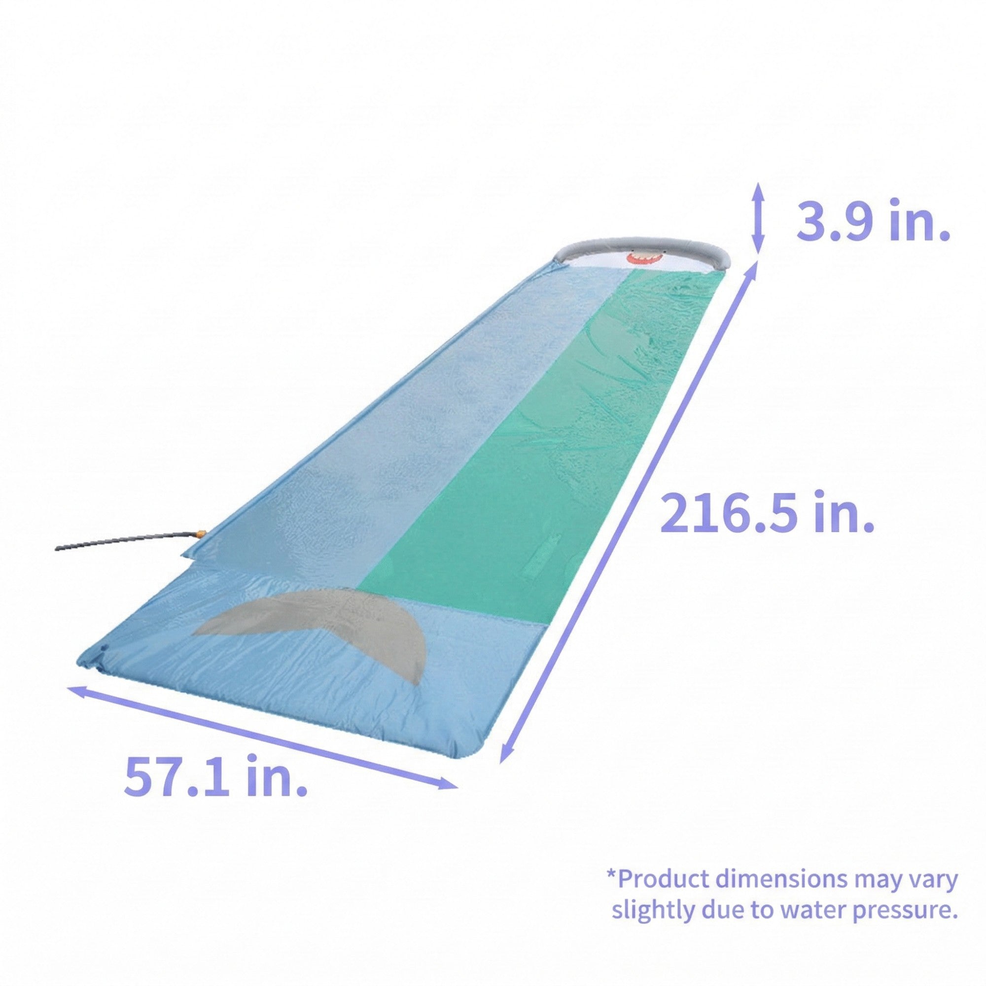 Anna-Kaci Kids Backyard Water Slide Lawn Slip and Slide with Sprinkler Splash Track Outdoor Summer Water Toy