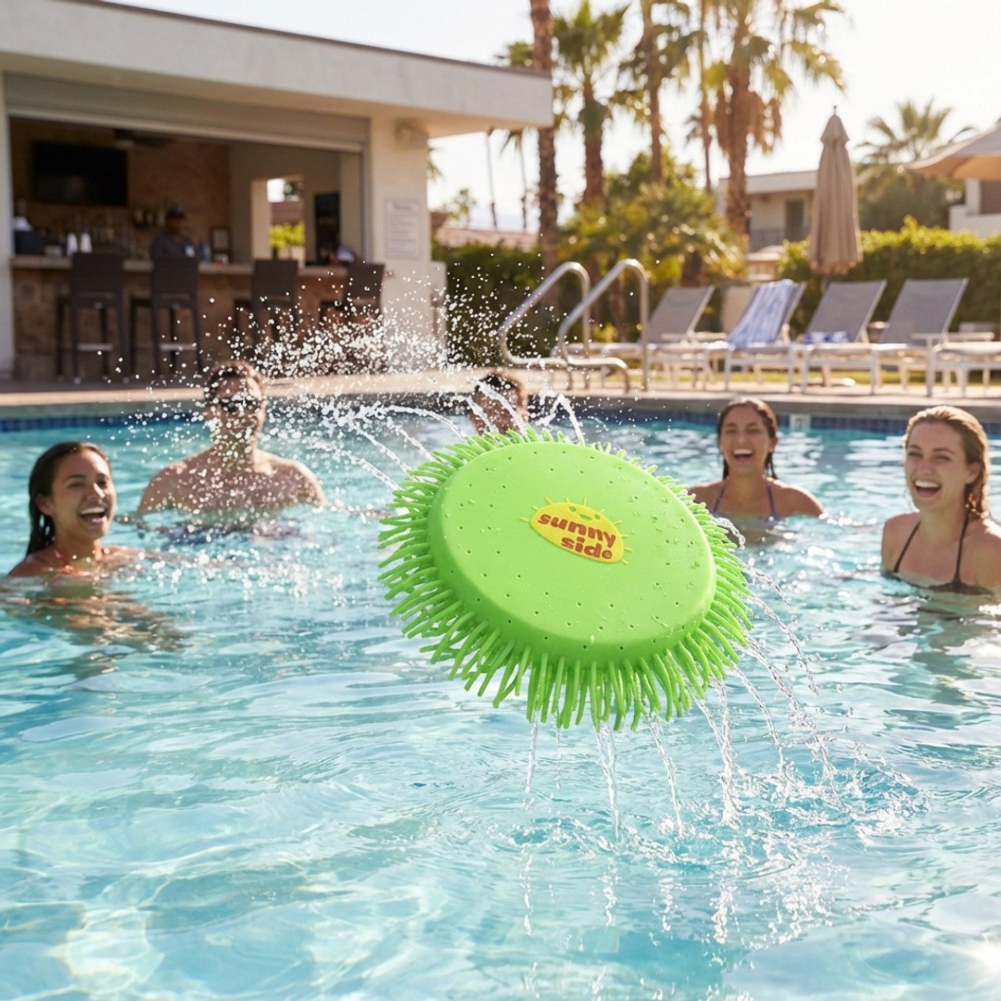 Anna-Kaci Water Splash Frisbee Disc Pool Toy Floating Splash Disc Outdoor Water Game for Kids and Adults
