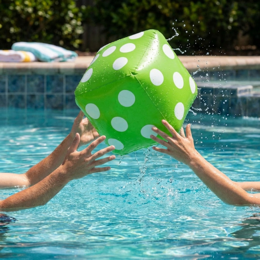 Anna-Kaci Inflatable Giant Dice Pool Toy Floating Dice Game Ball for Pool Parties and Water Games