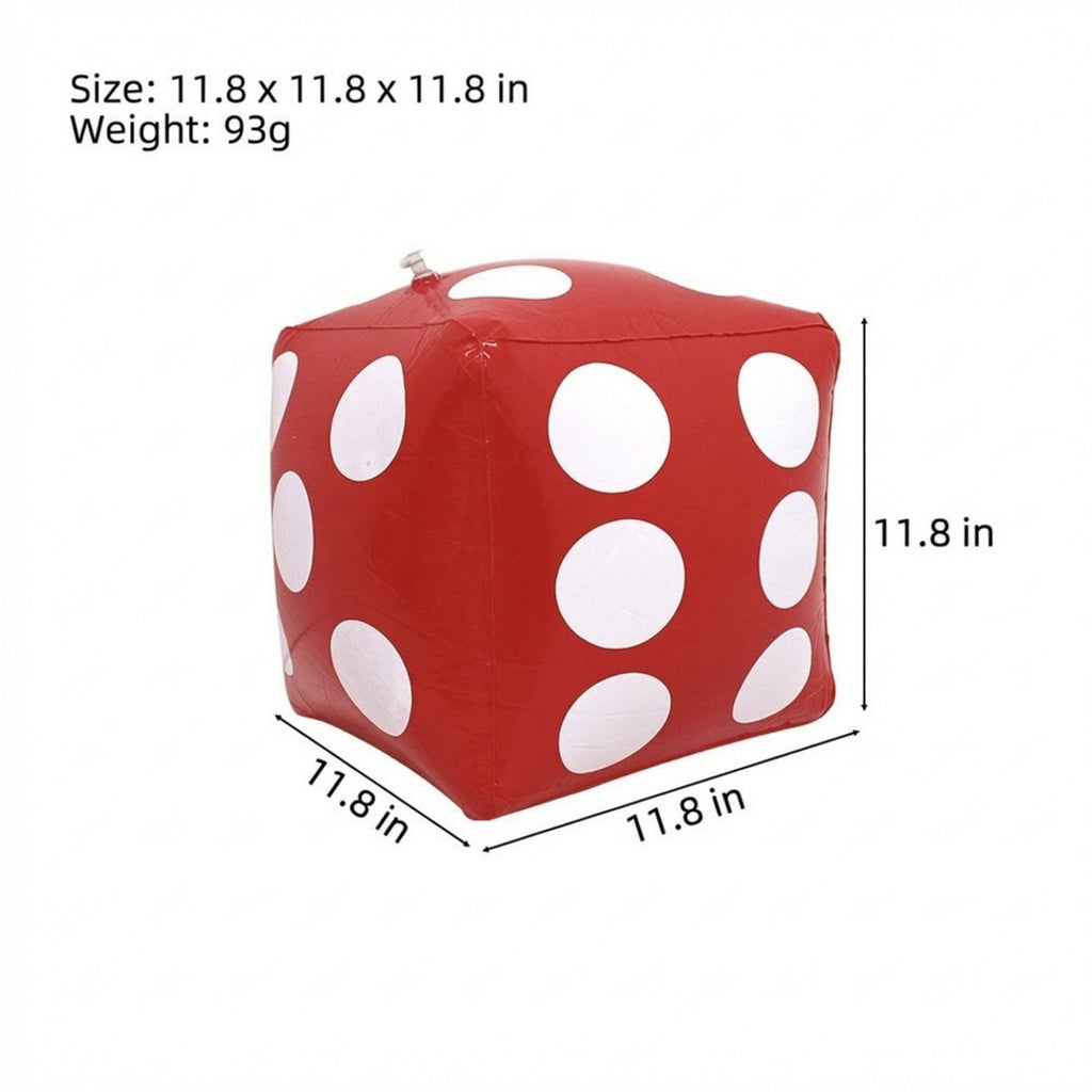 Anna-Kaci Inflatable Giant Dice Pool Toy Floating Dice Game Ball for Pool Parties and Water Games