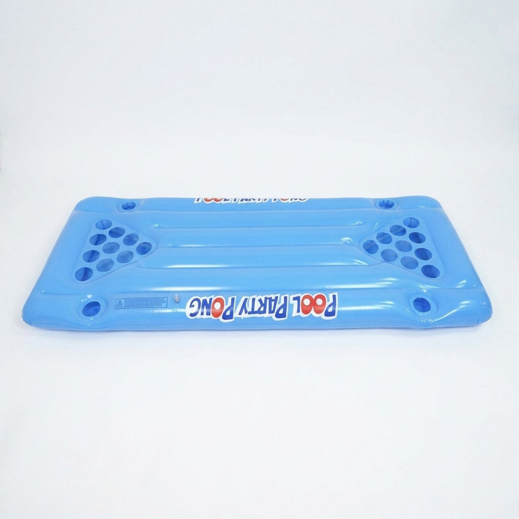 Anna-Kaci Inflatable Pool Party Pong Game Float with Cup Holders Floating Drinking Game for Pool Parties
