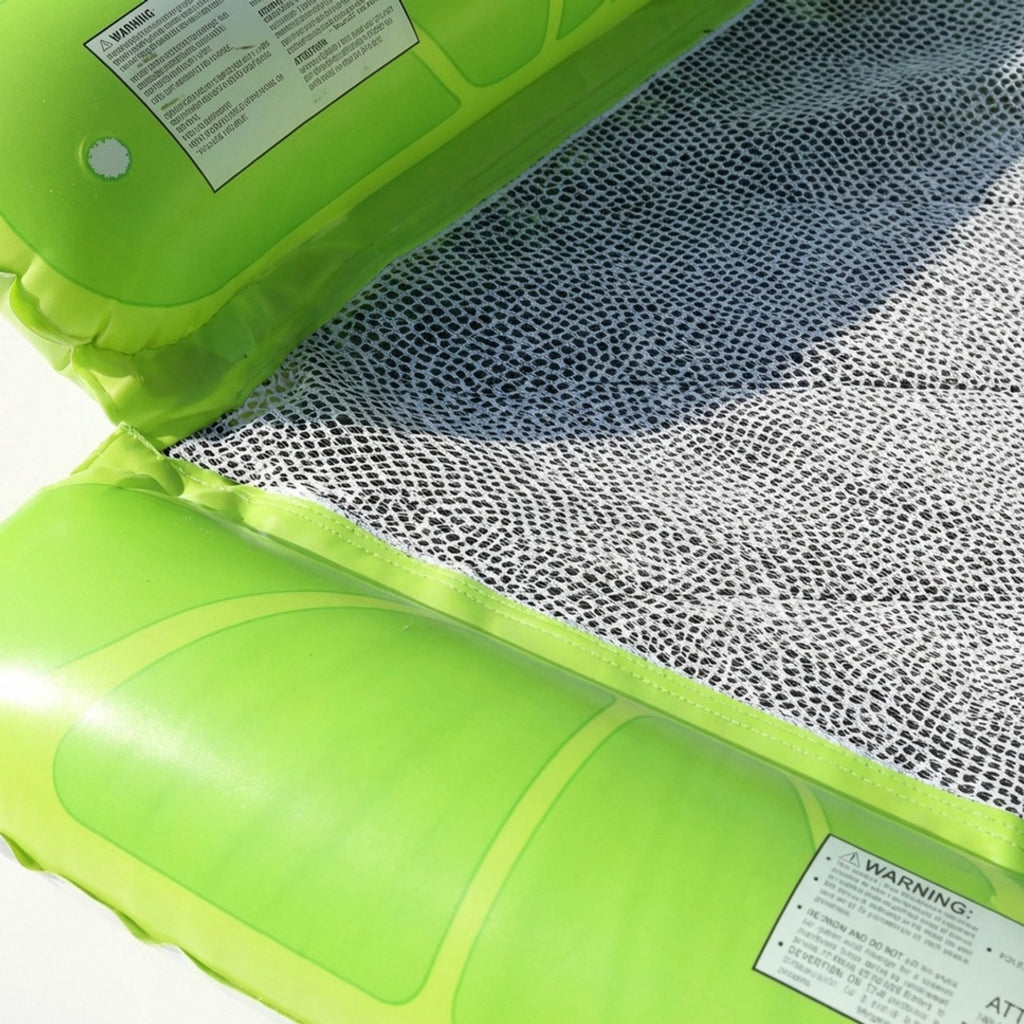Anna-Kaci Inflatable Pool Hammock Float with Mesh Center and Pillow Headrest Floating Lounge