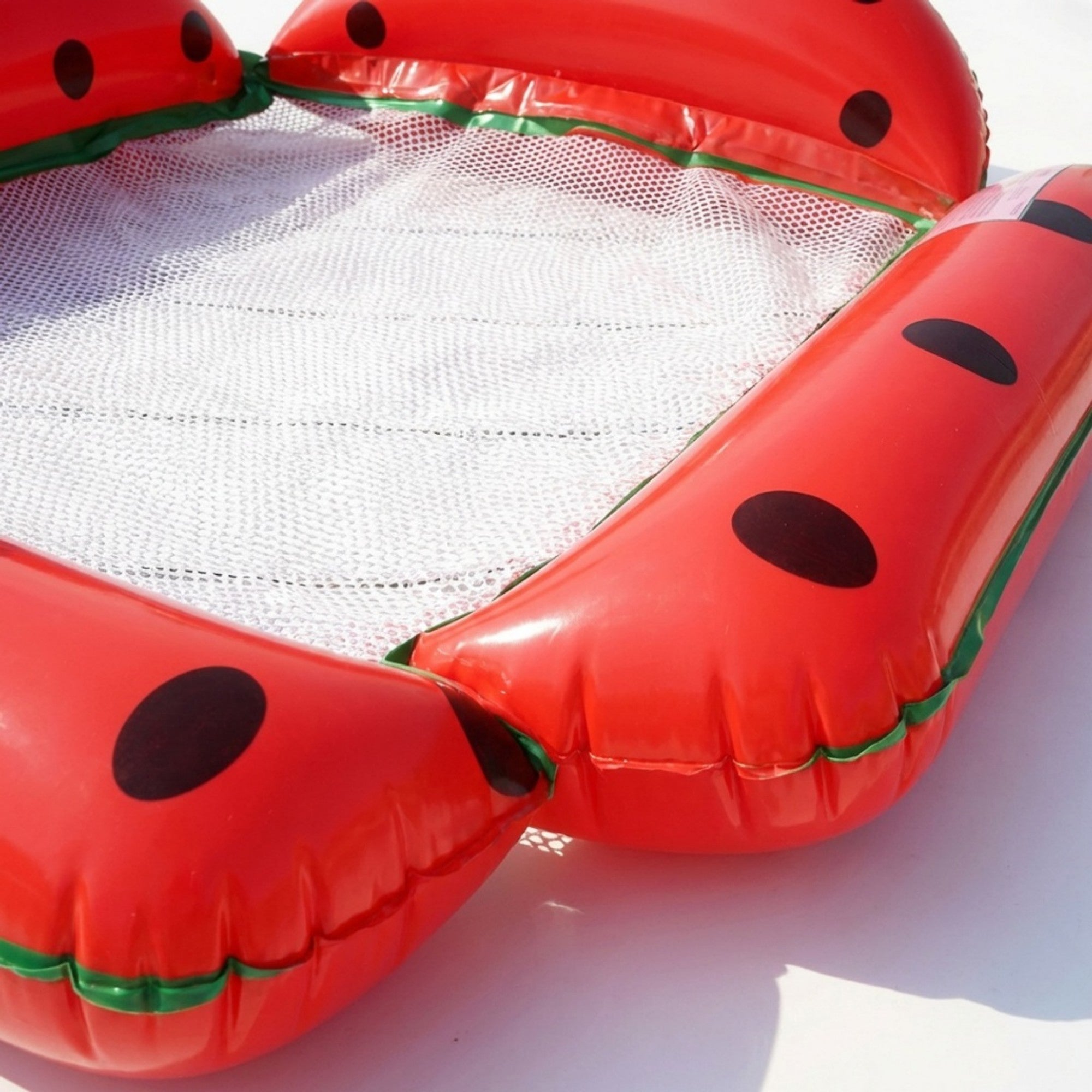 Anna-Kaci Inflatable Pool Hammock Float with Mesh Center and Pillow Headrest Floating Lounge