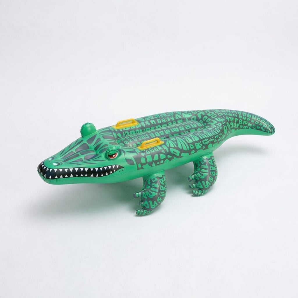 Anna-Kaci Inflatable Alligator Pool Float Ride On Crocodile Water Toy with Handles for Kids