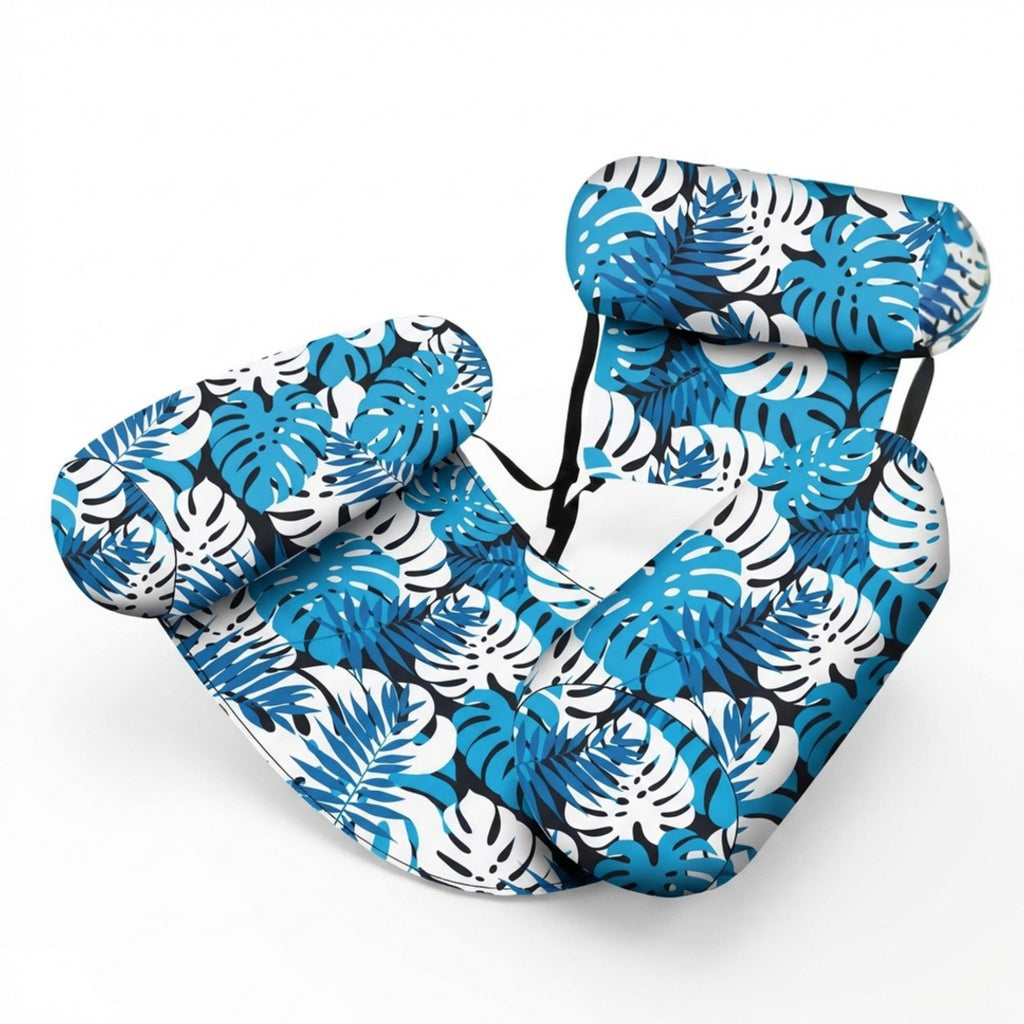 Anna-Kaci Inflatable Pool Lounge Chair Float with Adjustable Backrest and Arm Supports